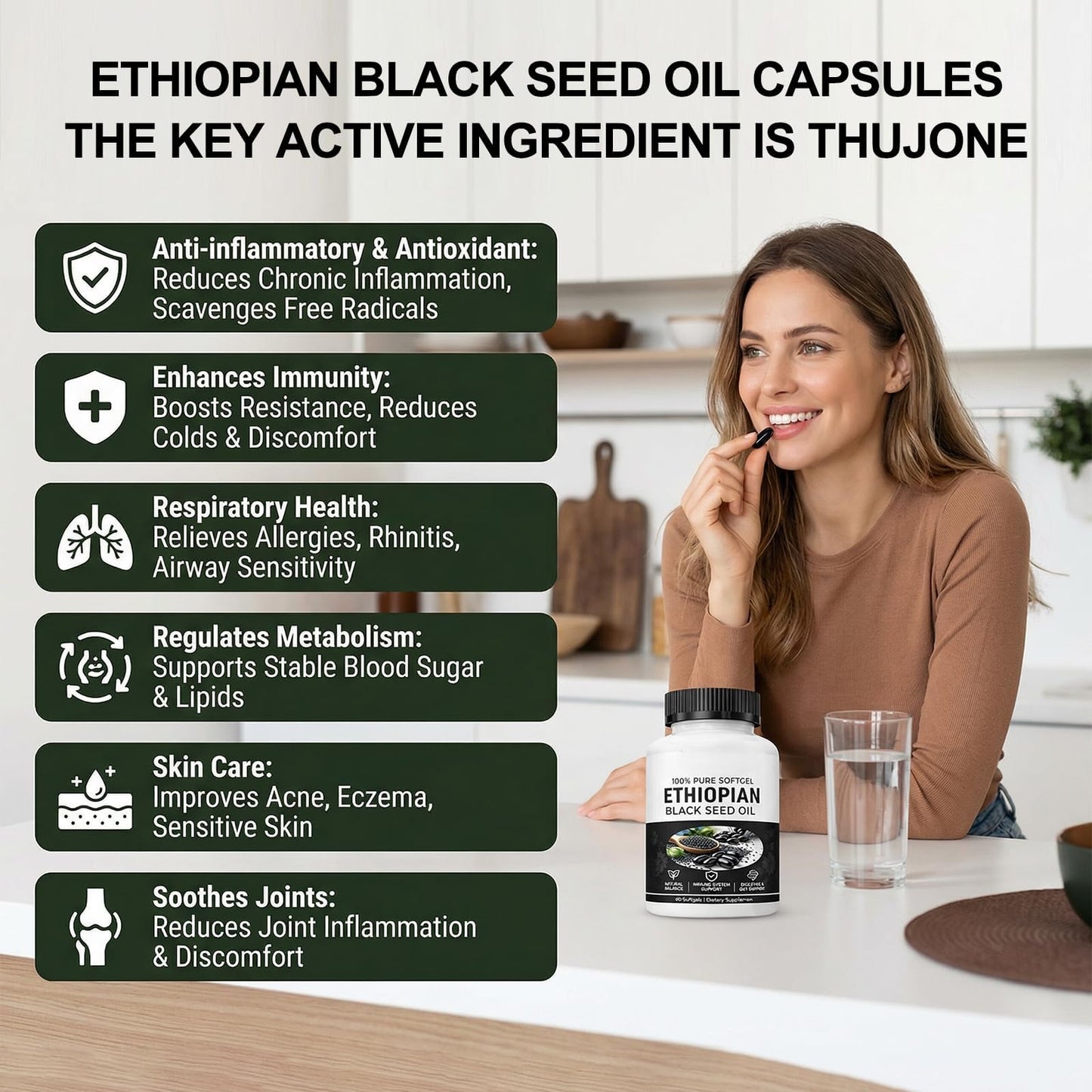 HIDLY Black Seed Oil Capsule 60 Count