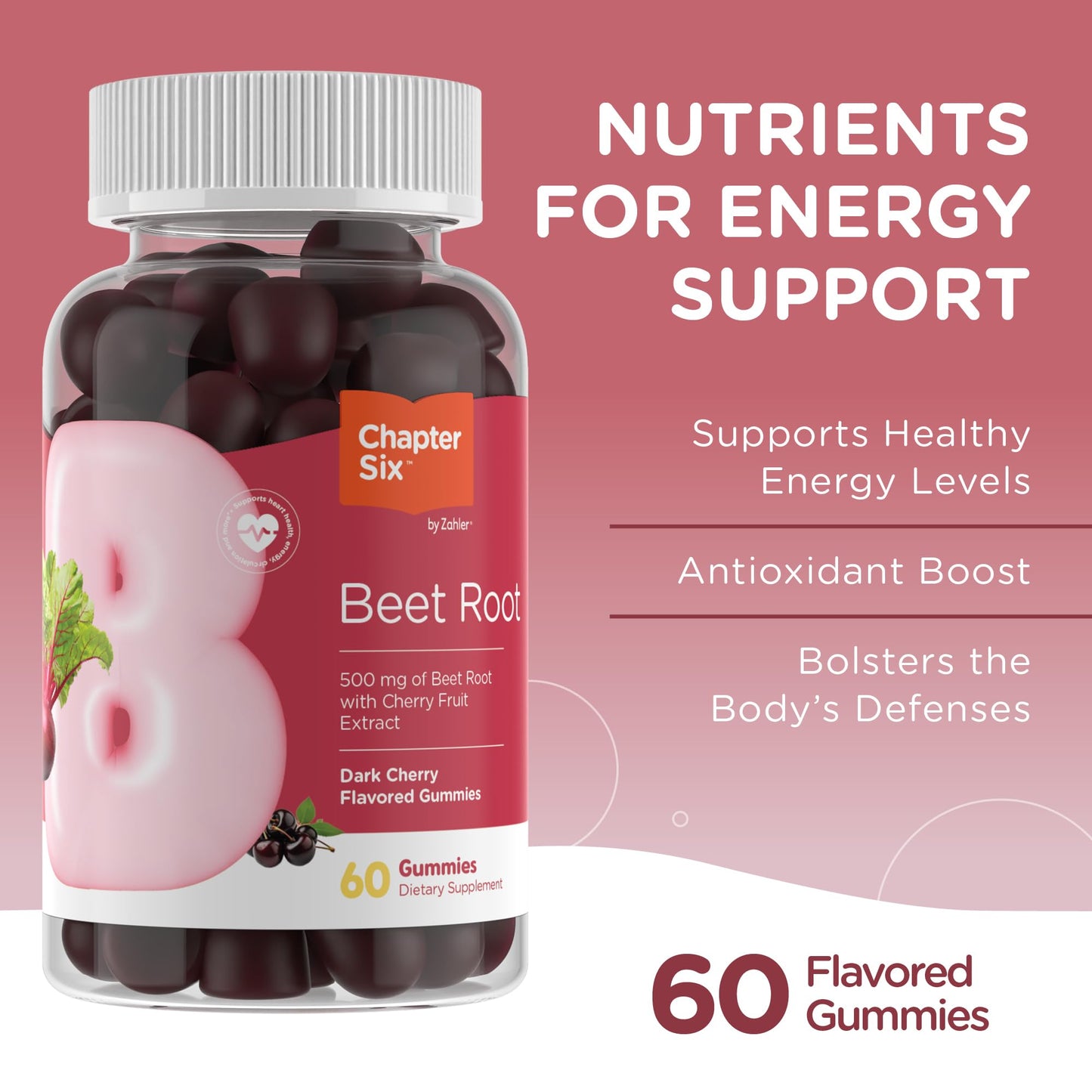Zahler Chapter Six Beet Root Gummy, 60 Count