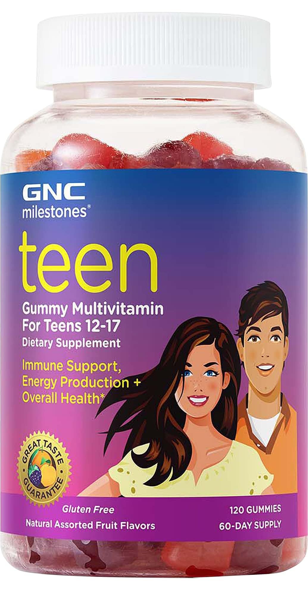GNC Milestones Teen Multivitamin Gummy 120 Count