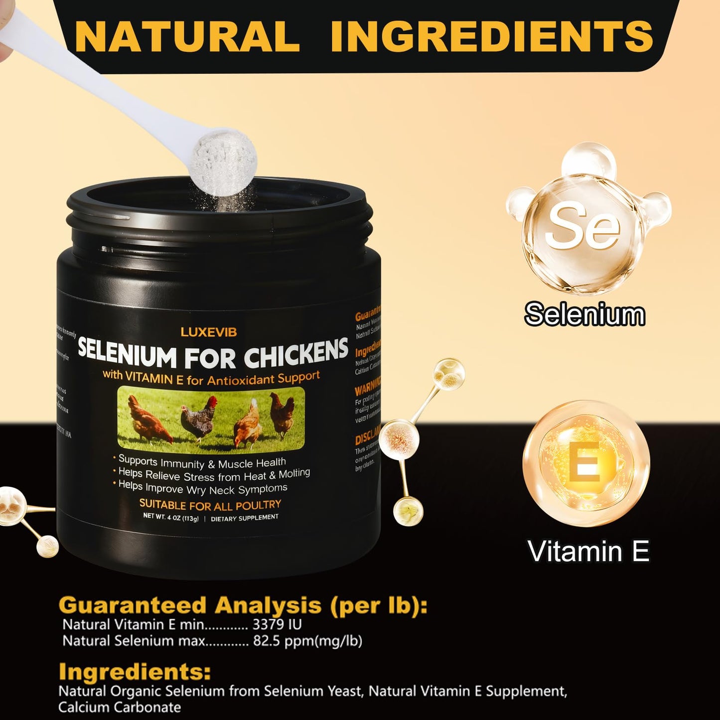 LuxeVib E+S Poultry Vitality Formula Powder 1