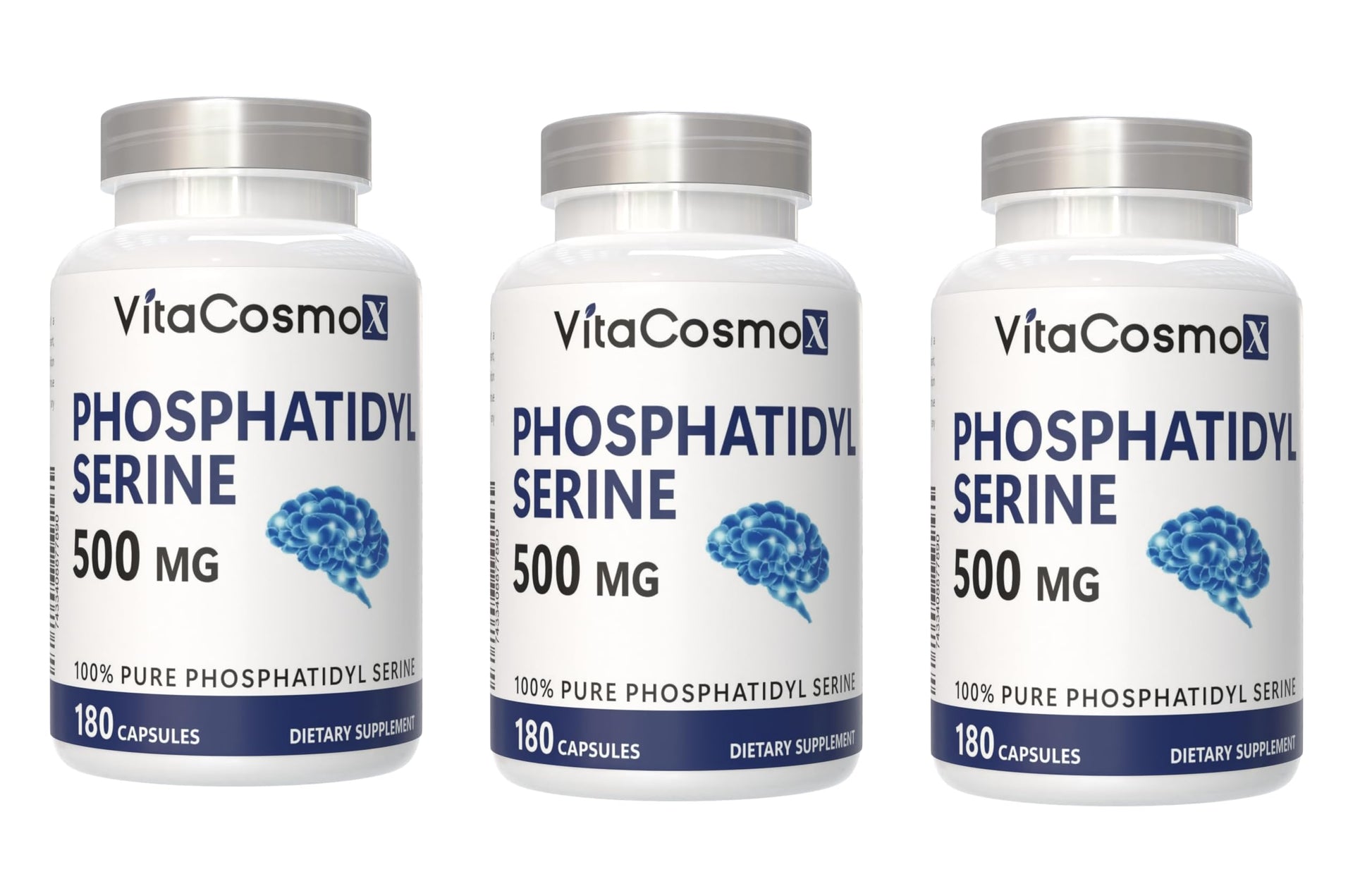 VitaCosmoX Phosphatidylserine 500mg Veggie Capsules 540 Count