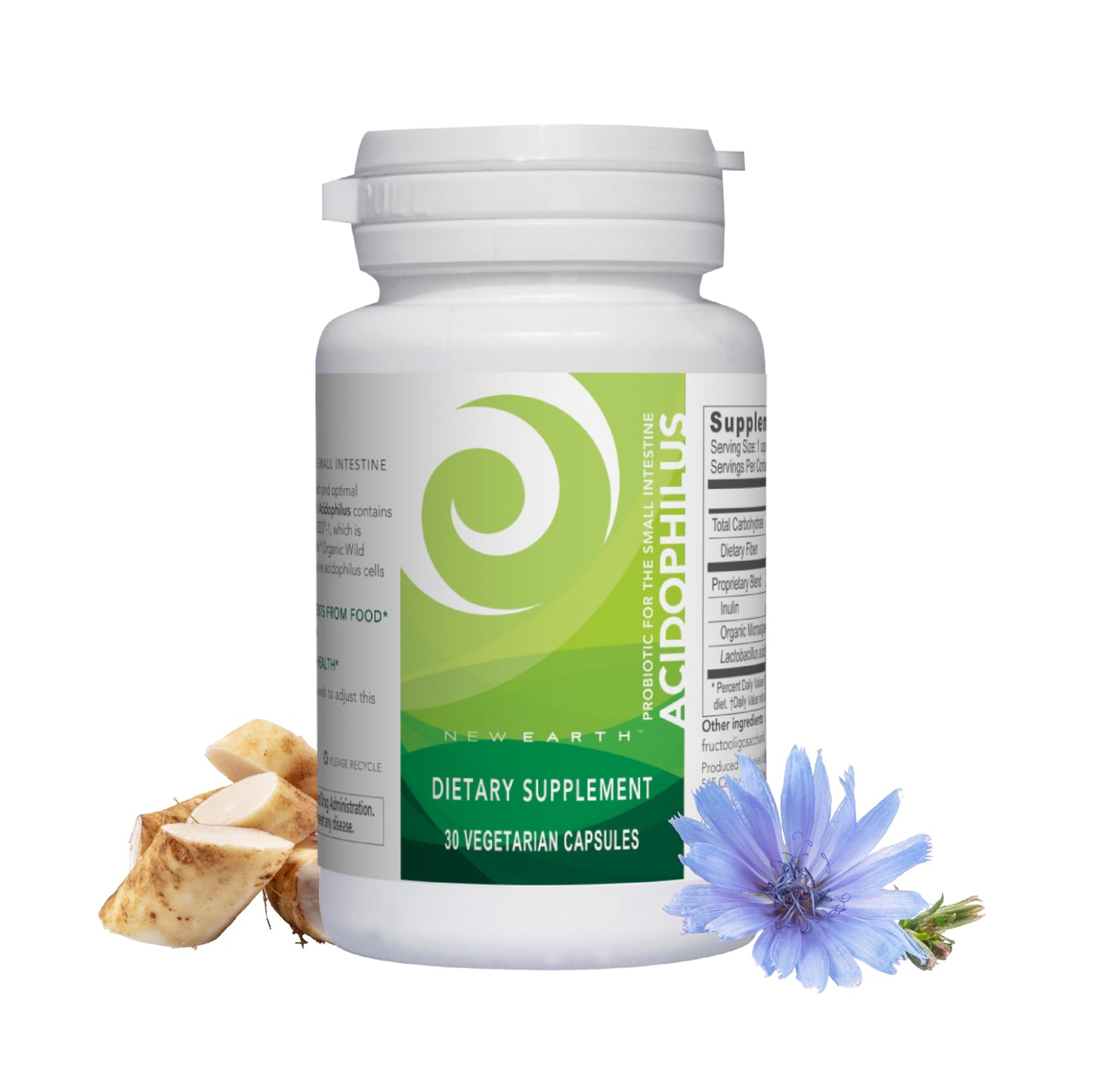 New Earth Acidophilus Lactobacillus DDS-1 Probiotic Capsule, 5 Billion CFU, 30 Count