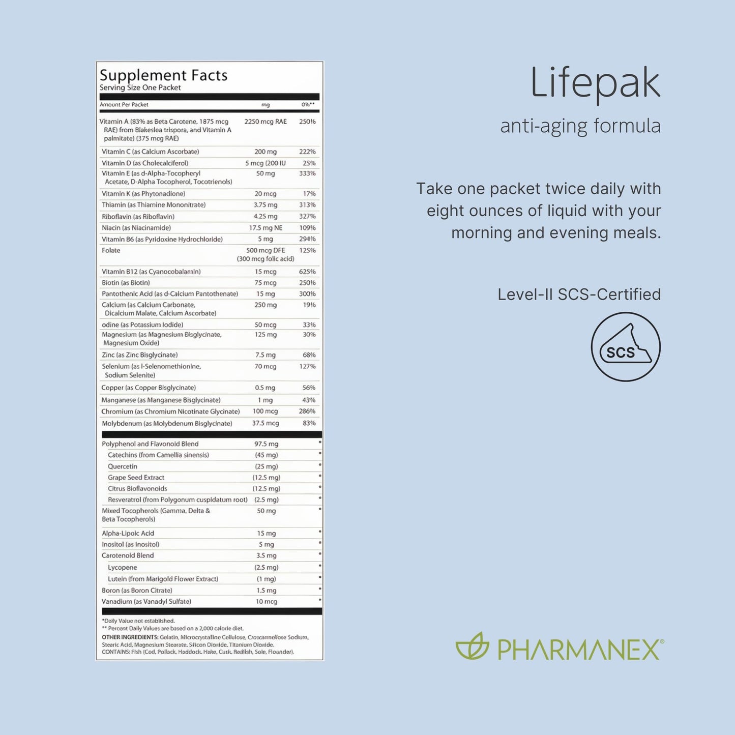 Pharmanex Nu Skin LifePak Advanced Nutritional Supplement for Adults 60 Capsules