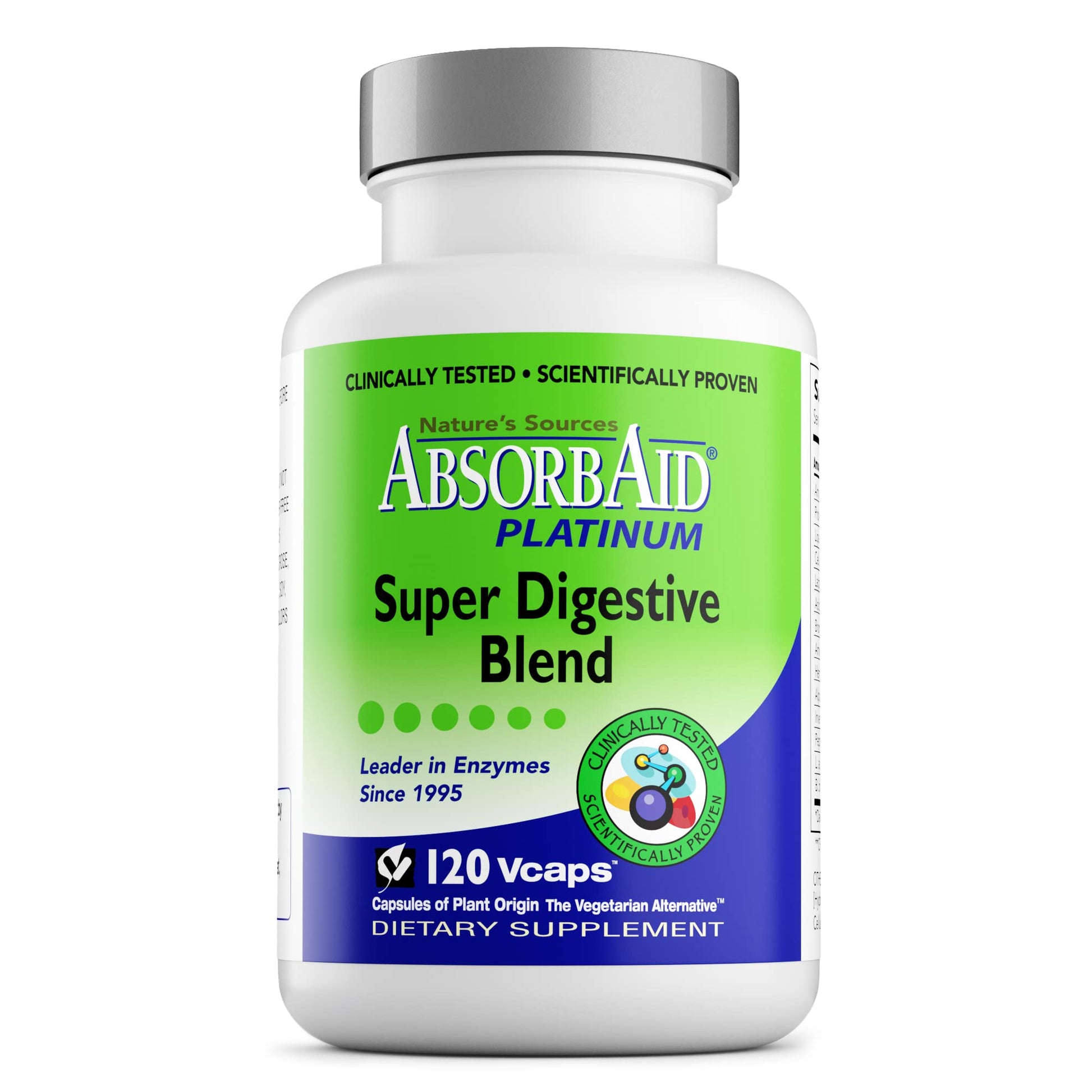 AbsorbAid Platinum Digestive Enzyme Support Capsules 120 Count
