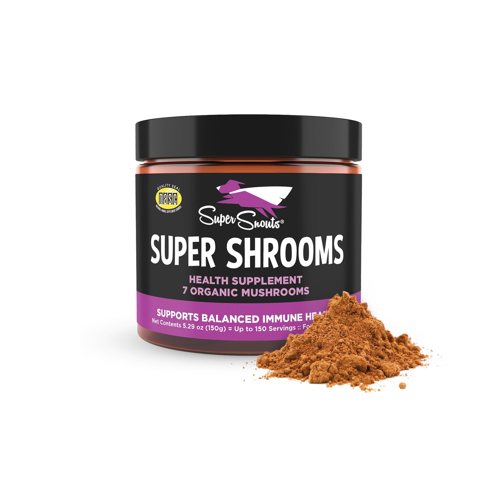 Super Snouts Super Shrooms Mushroom Immune Support Supplement for Dogs and Cats Powder 5.29 oz