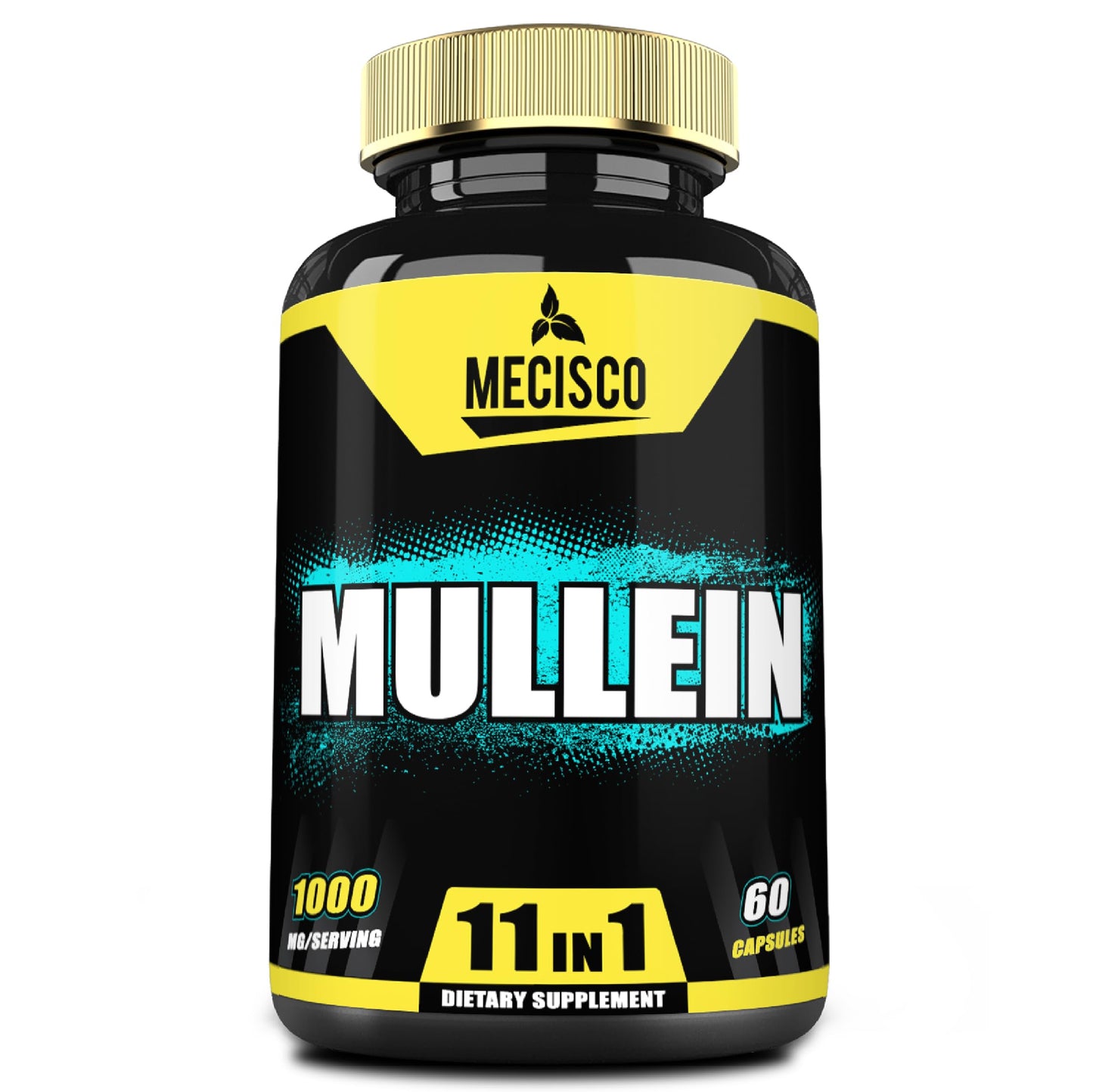 Mecisco 11in1 Mullein Leaf Capsules with Panax Ginseng Root, Cordyceps Sinensis & More, 60 Capsules