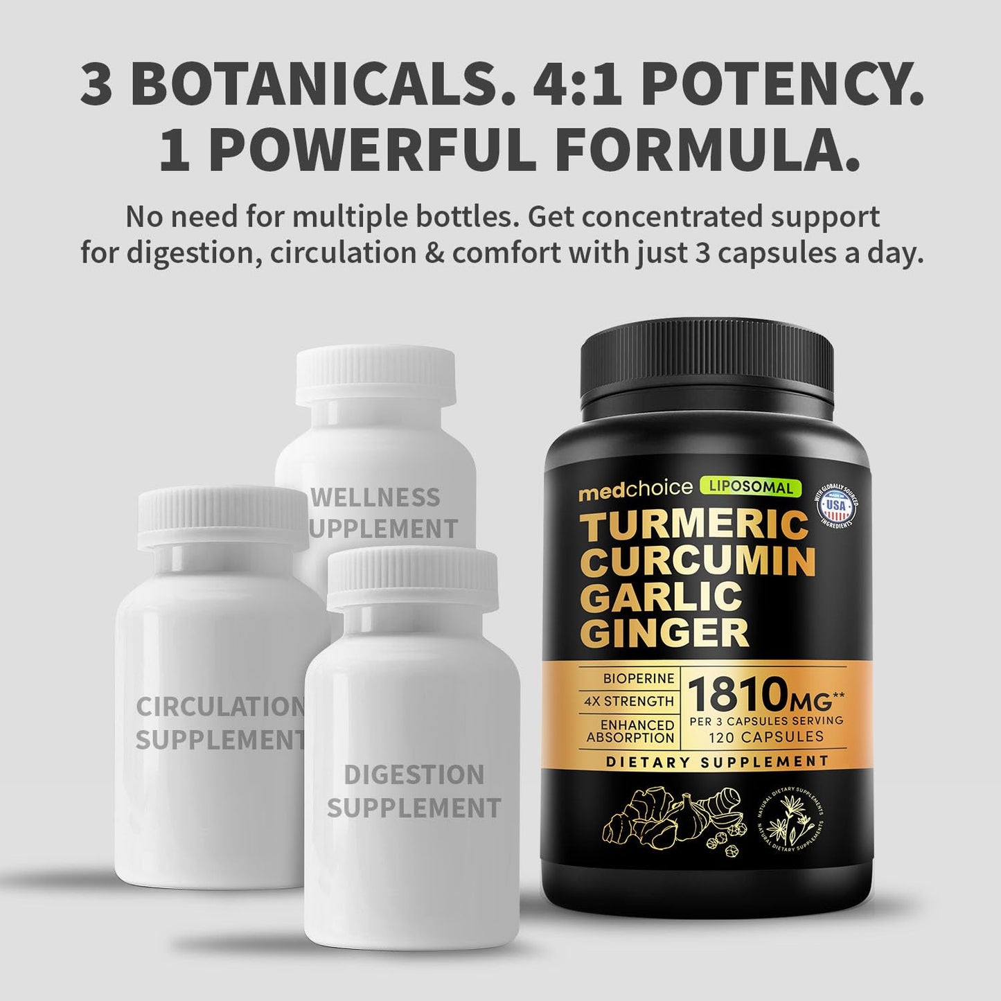 MEDCHOICE Liposomal Turmeric Capsule, 480 Capsules