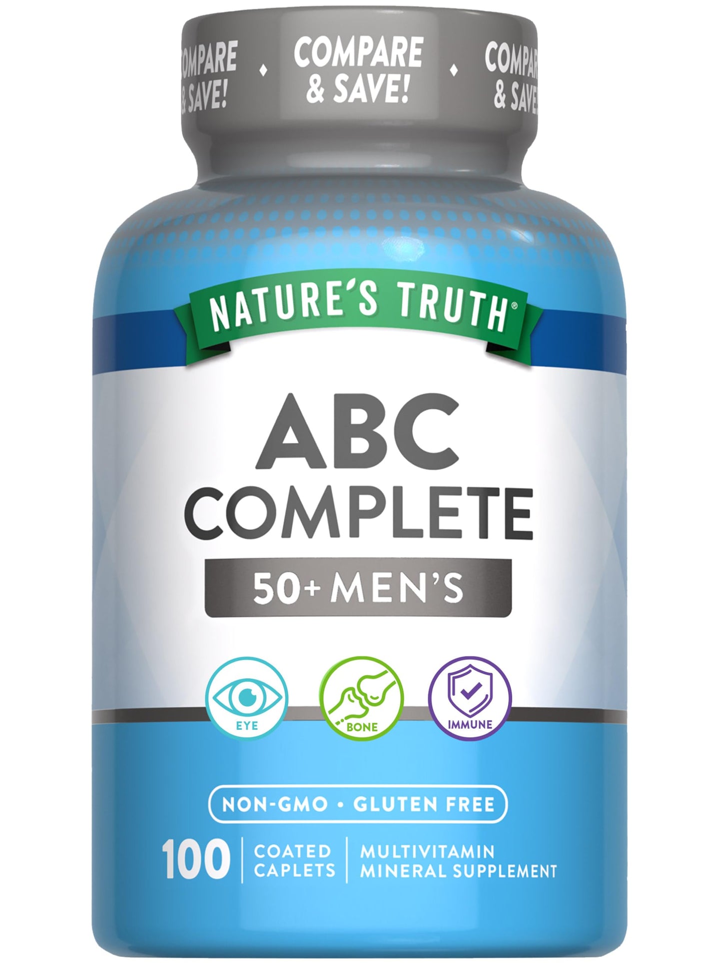 Nature's Truth Men's 50+ Multivitamin Caplets 100 Count