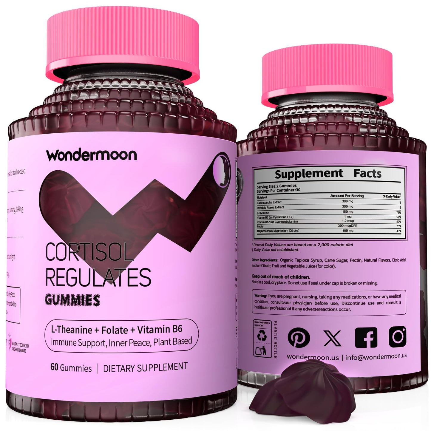 Wondermoon Cortisol Gummies for Women 60 Gummies