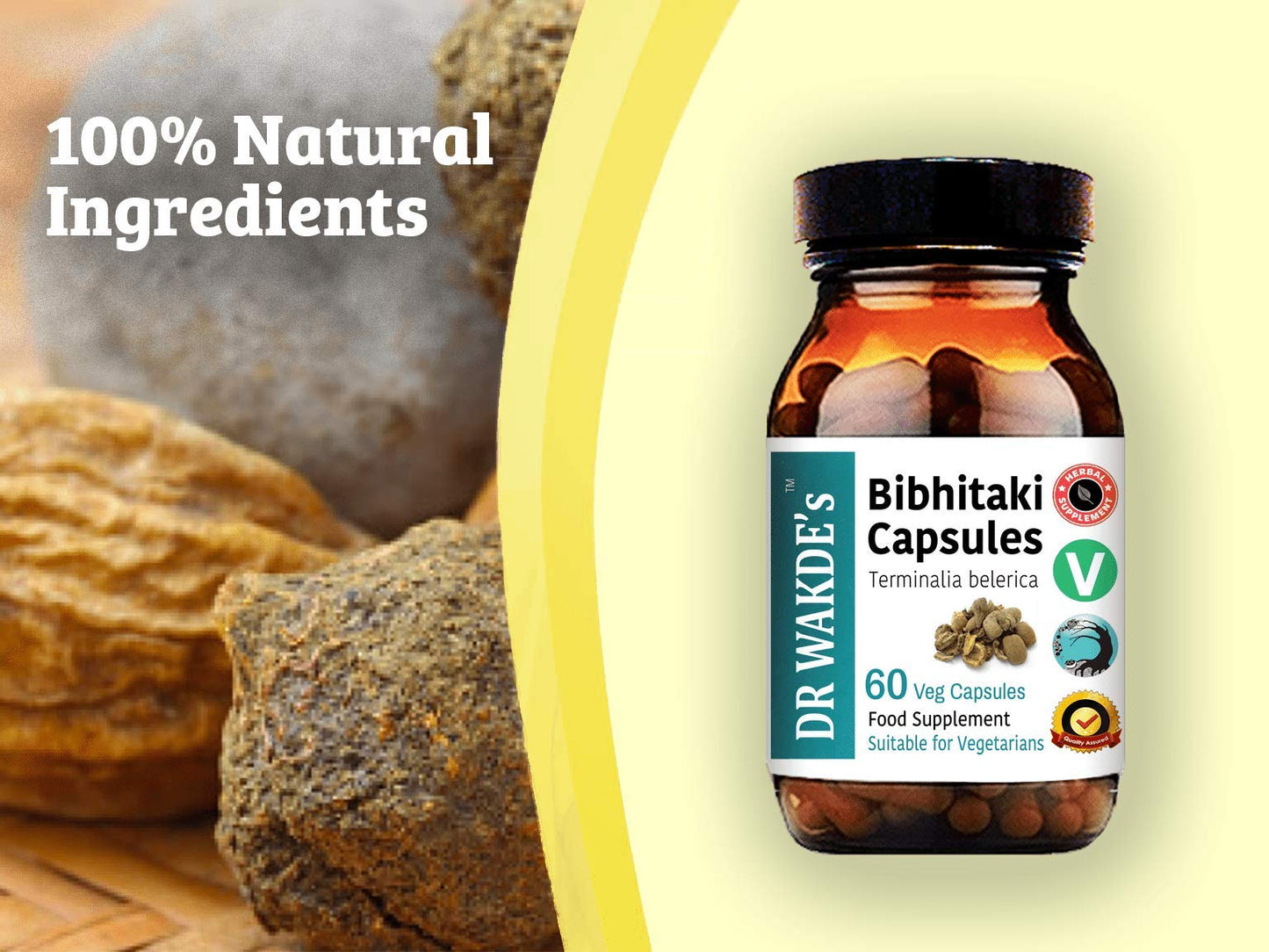 DR WAKDE'S Bibhitaki Capsules, 60 Veg Caps