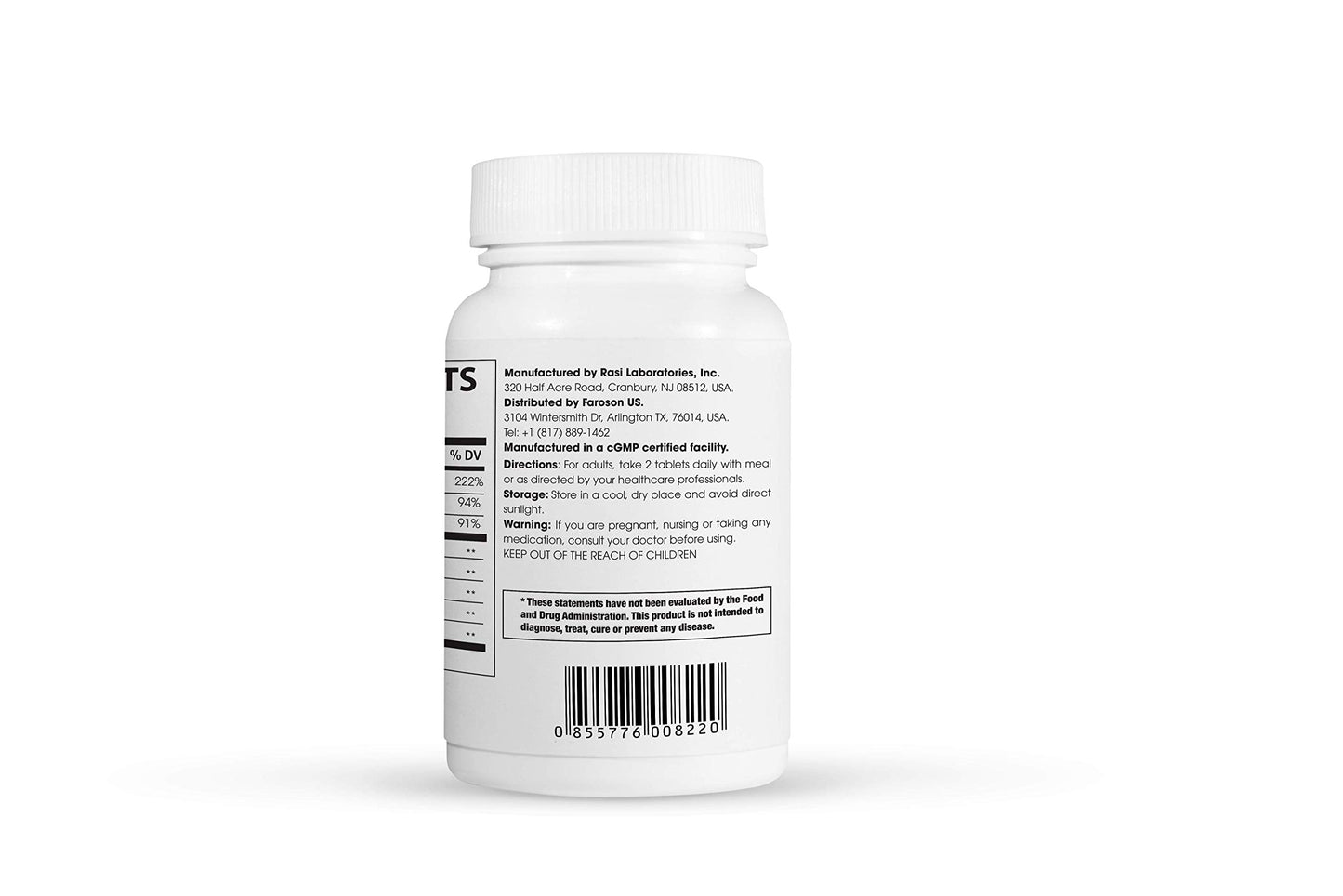 Faroson Glutamax Whitening from Within Glutathione 1000mg with Fern & Pomegranate Extract, Tablets, 30 Count
