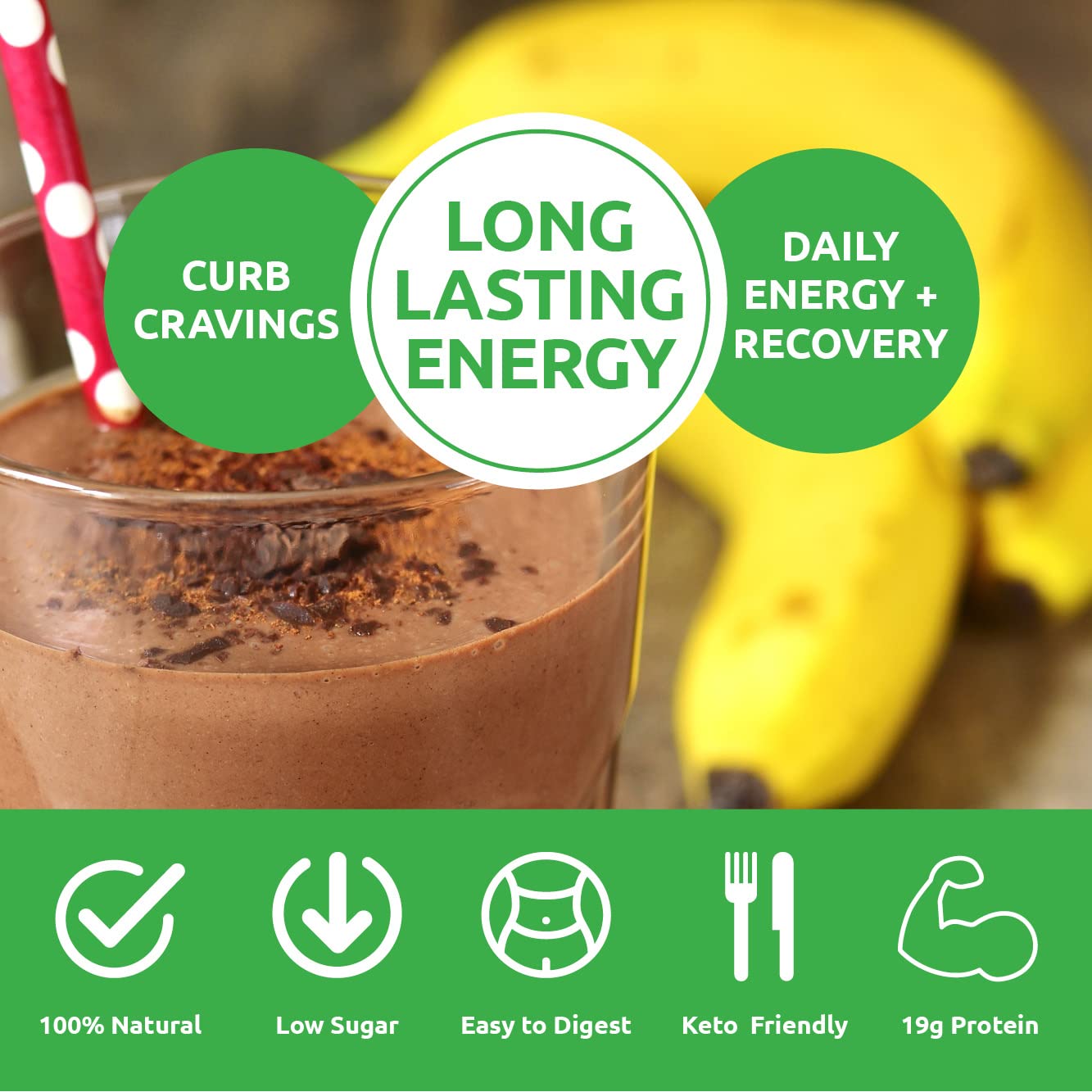 UCAN Energy + Whey Protein Powder, 21.1 oz