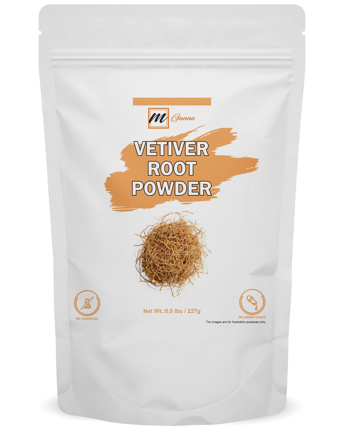 ARCHIE ENTERPRISE mGanna 100% Natural Vetiver/Vetiveria Zizanioides/Khus Root Powder for Ayurvedic, Herbal, and Cosmetic Formulations, 8 Ounce