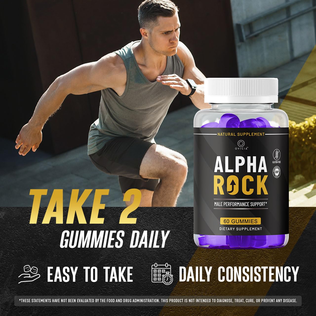 OVICIA Alpha Rock Gummies 60 Count
