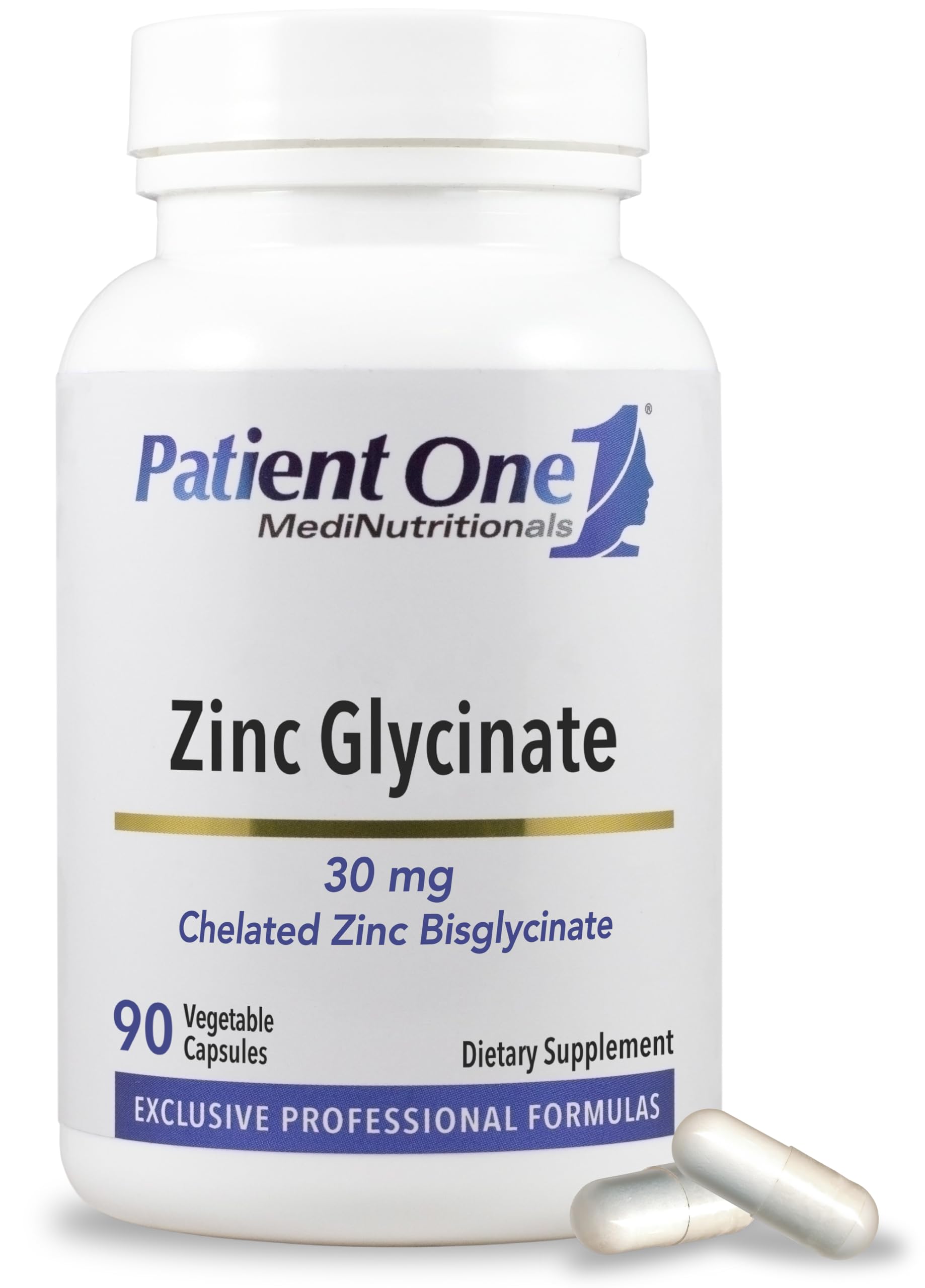 Patient One Zinc Glycinate 30mg Capsules, 90 Count