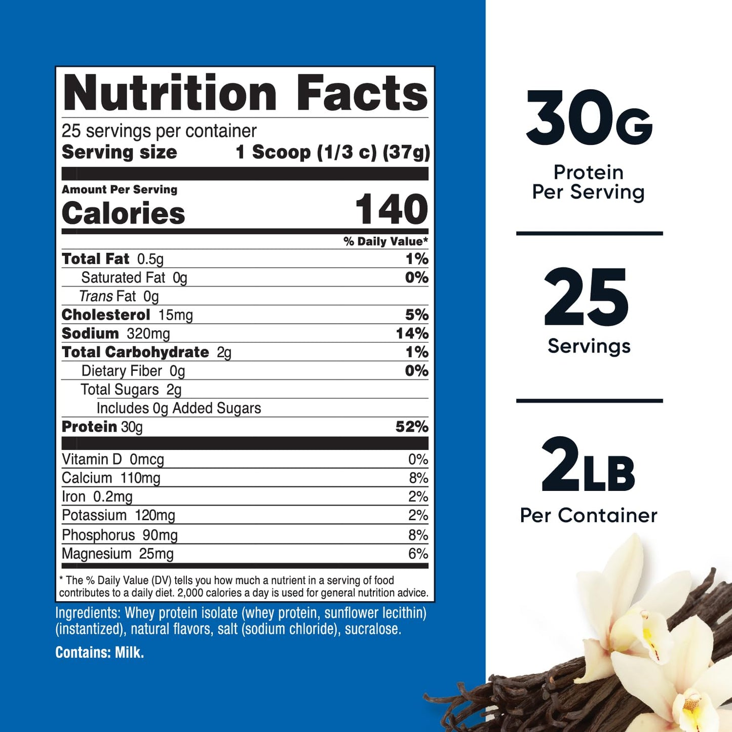 Nutricost Whey Protein Isolate Powder, 32 Servings
