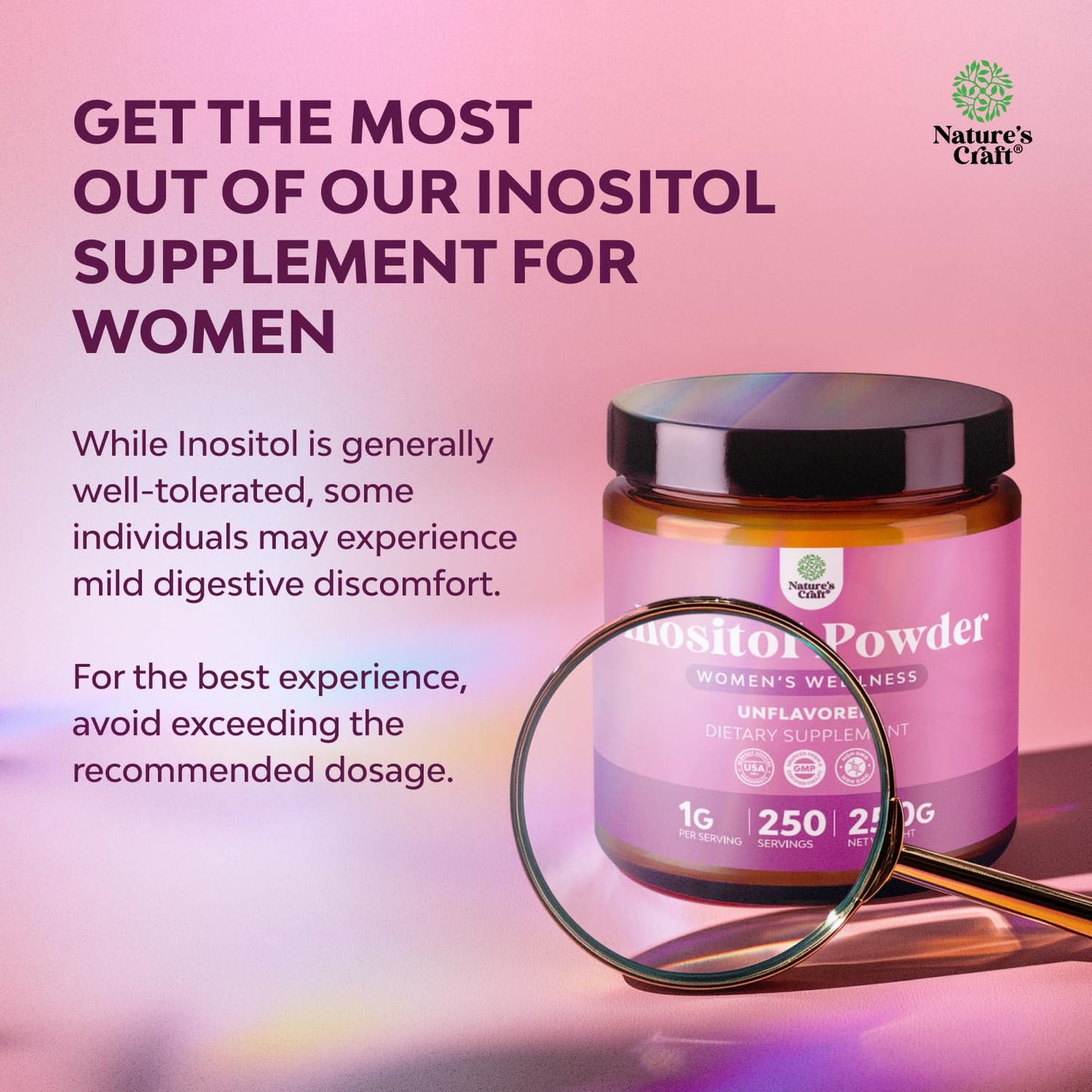Natures Craft Inositol Powder 48 oz