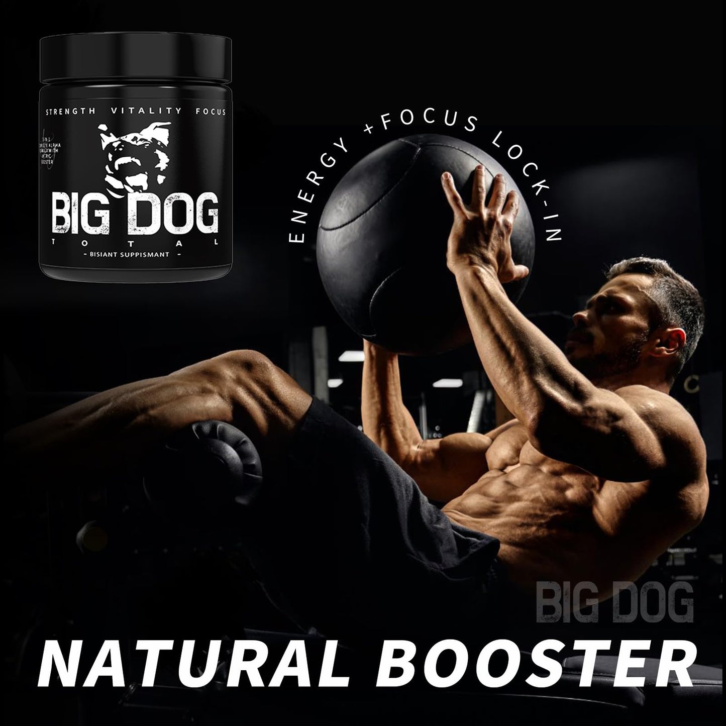 FMRFMR Big Dog Total Male 3-in-1 Total Alpha Blend Men’s Must-Have Capsule 60 Count