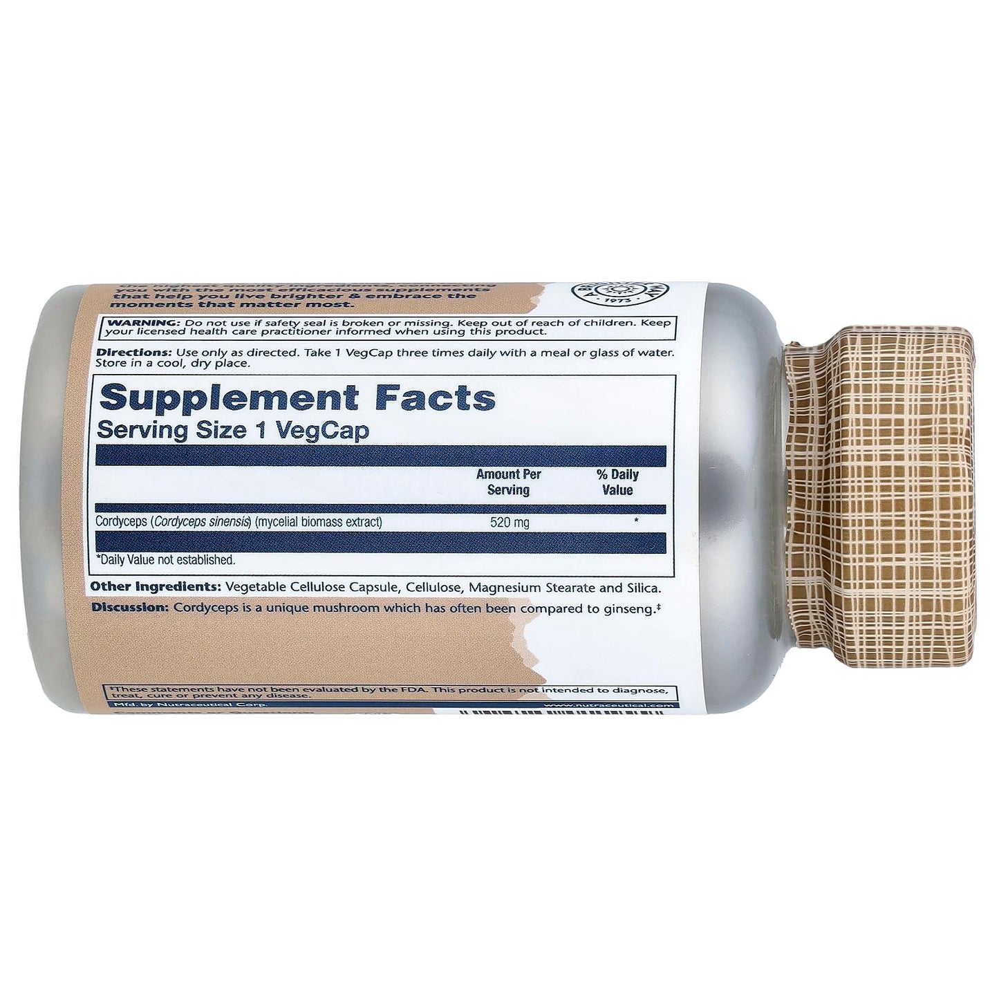 SOLARAY Cordyceps Capsule 100 Count