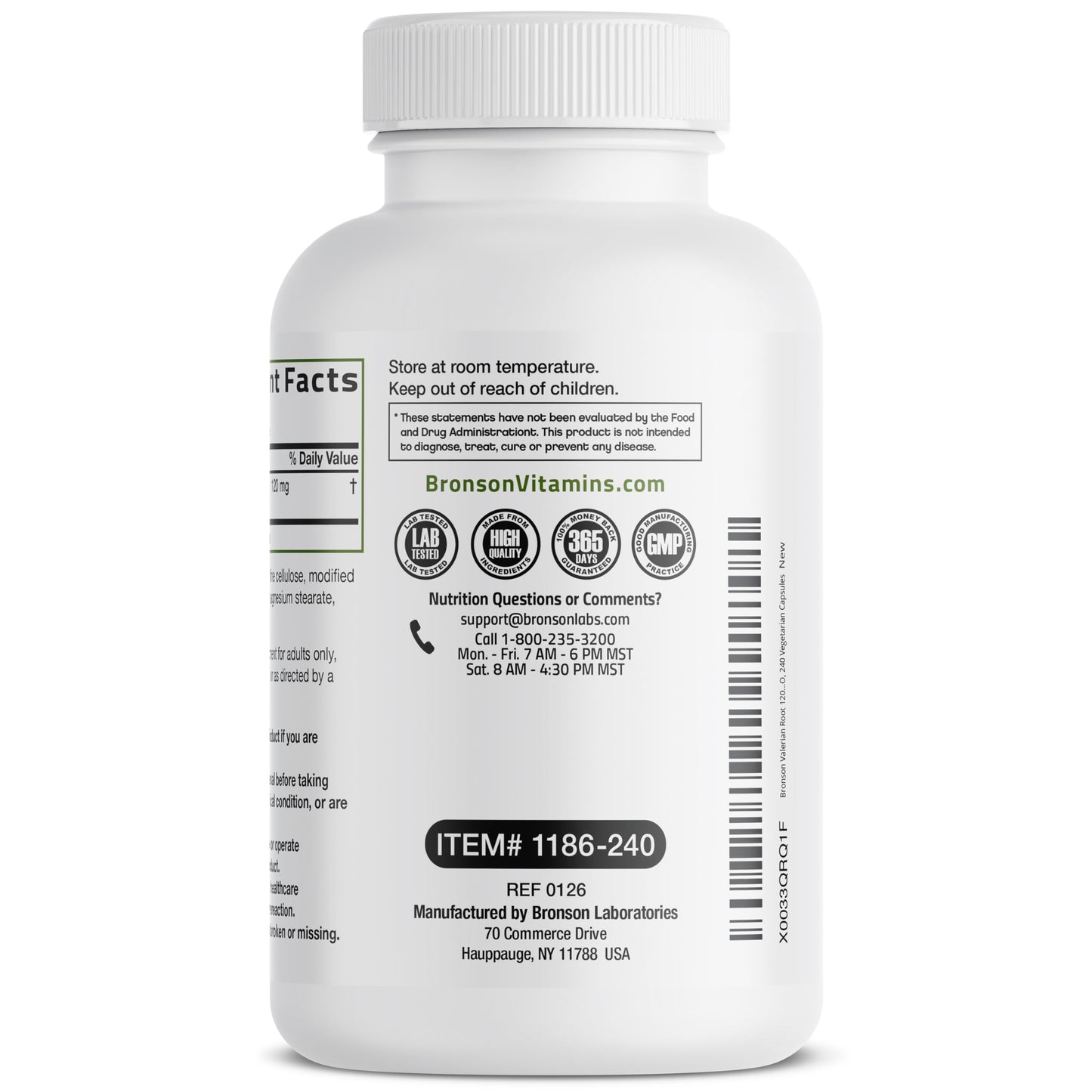 Bronson Valerian Root Sleep & Relaxation Support Capsules 240