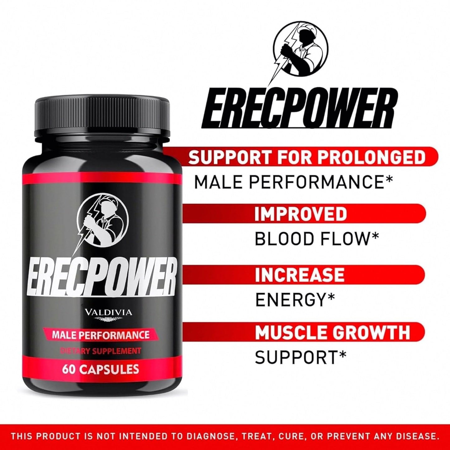 KYFLAG Erecpower Multivitamin Male Performance Capsules, 12 Count