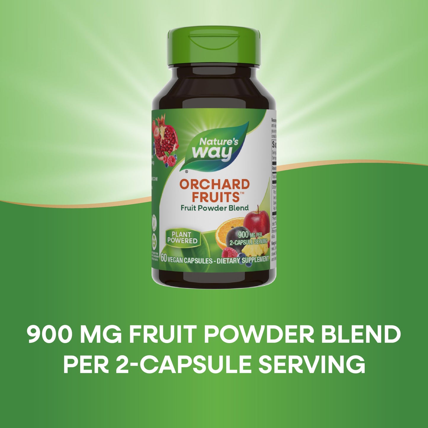 Nature's Way Orchard Fruits Fruit Powder Blend Capsules, 60 Count
