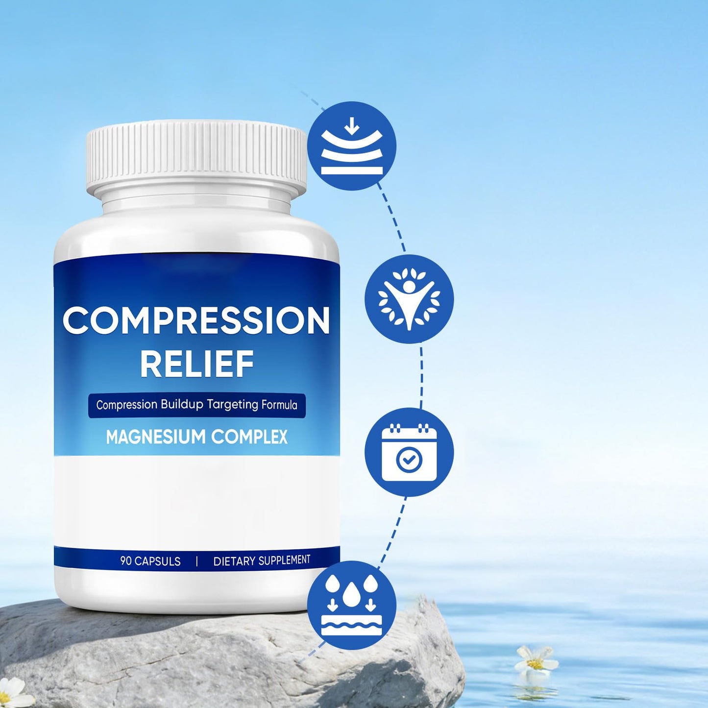 Slifthistle 8-in-1 Magnesium Complex 1000mg Capsules, Non-GMO, 90 Capsules