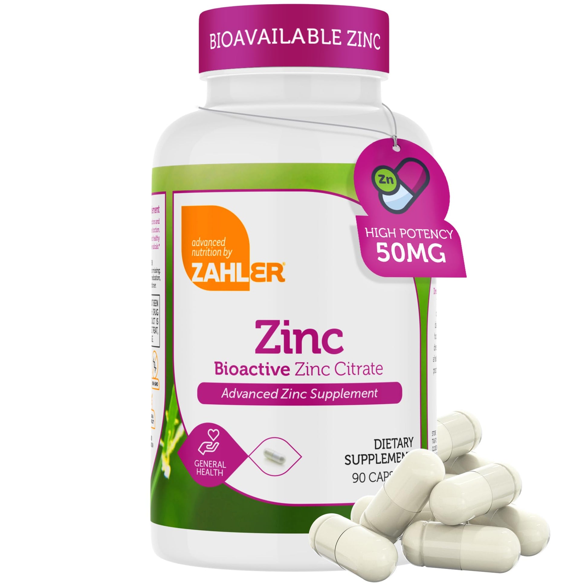 Zahler Zinc 50mg, 90 Capsules