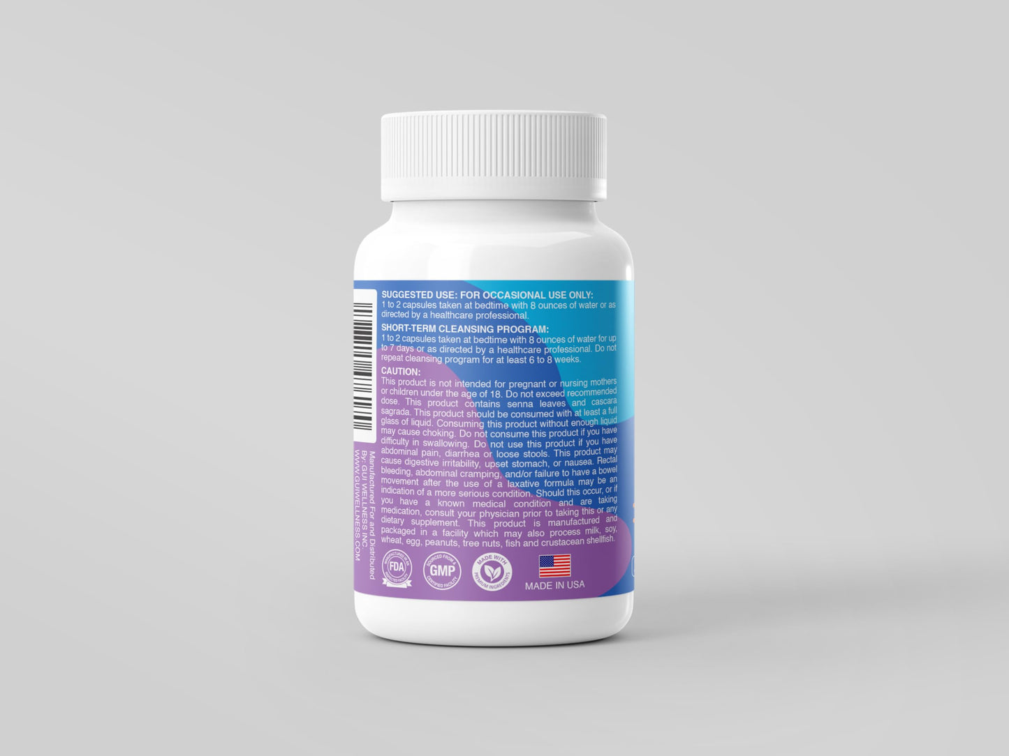 GUI Advanced 1 Week Cleanse with Moringa Advanced Gut & Colon Support 30 Capsules