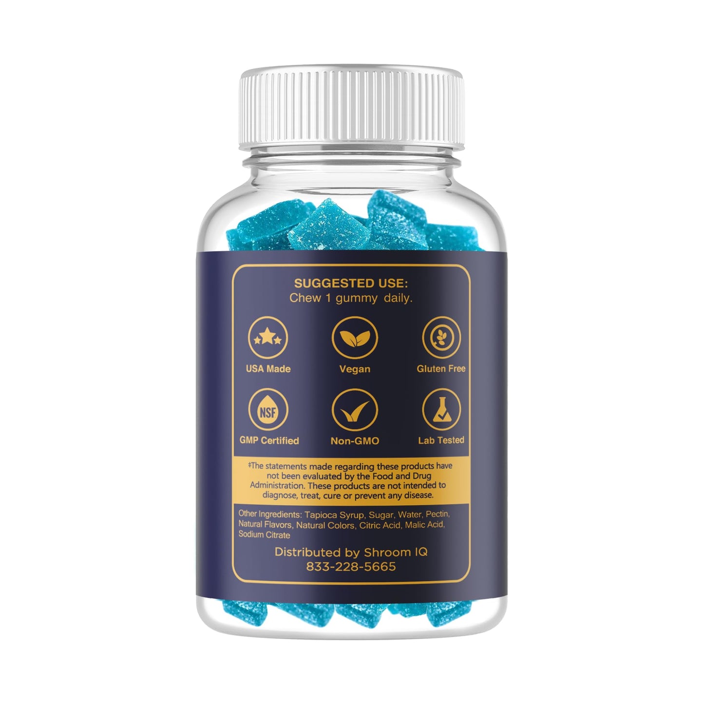 Shroom IQ Brain Supplements for Memory and Focus Gummies, 30-count