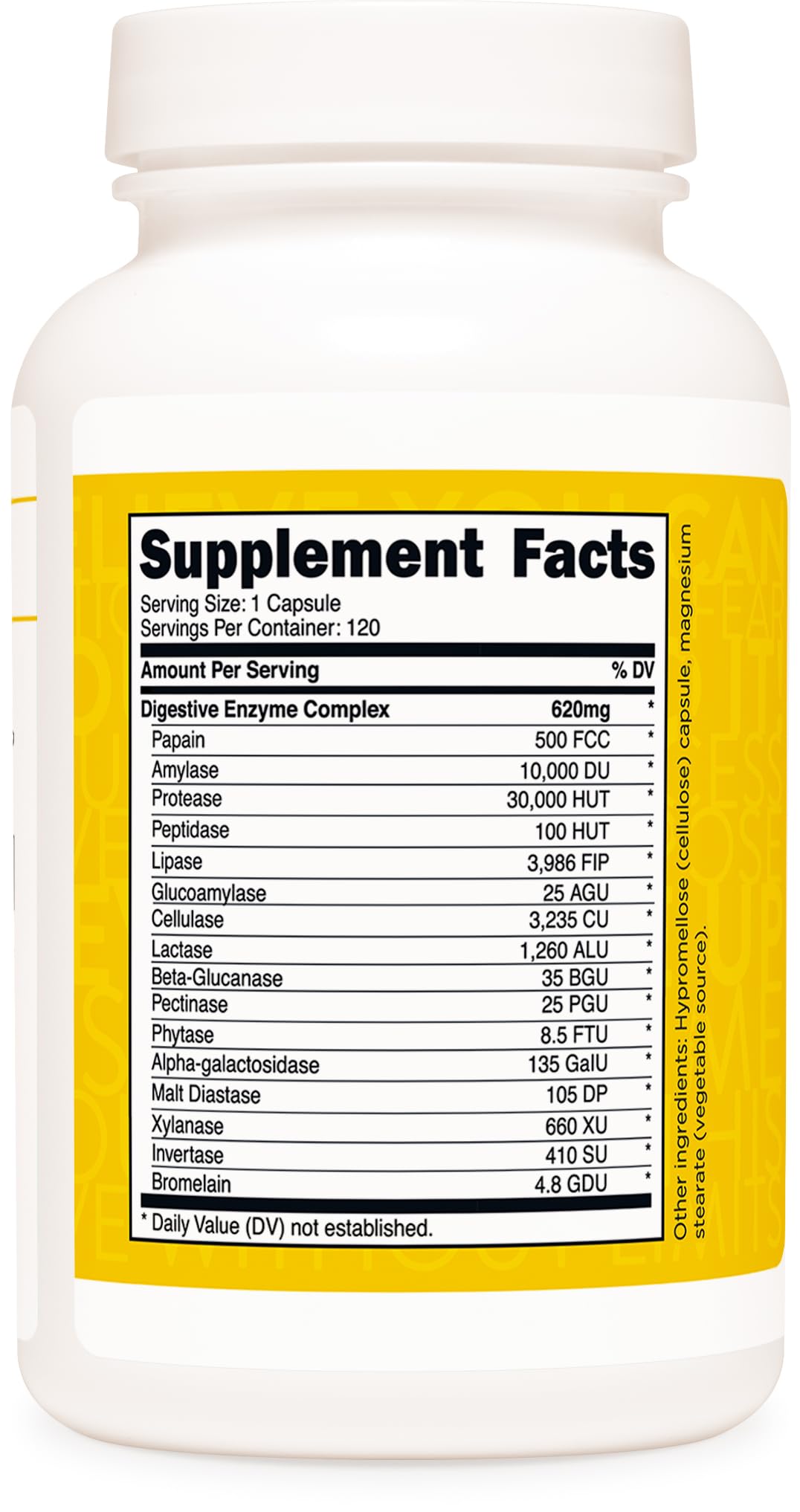 TransformHQ Digestive Enzymes Supplement Capsule, 120 Capsules