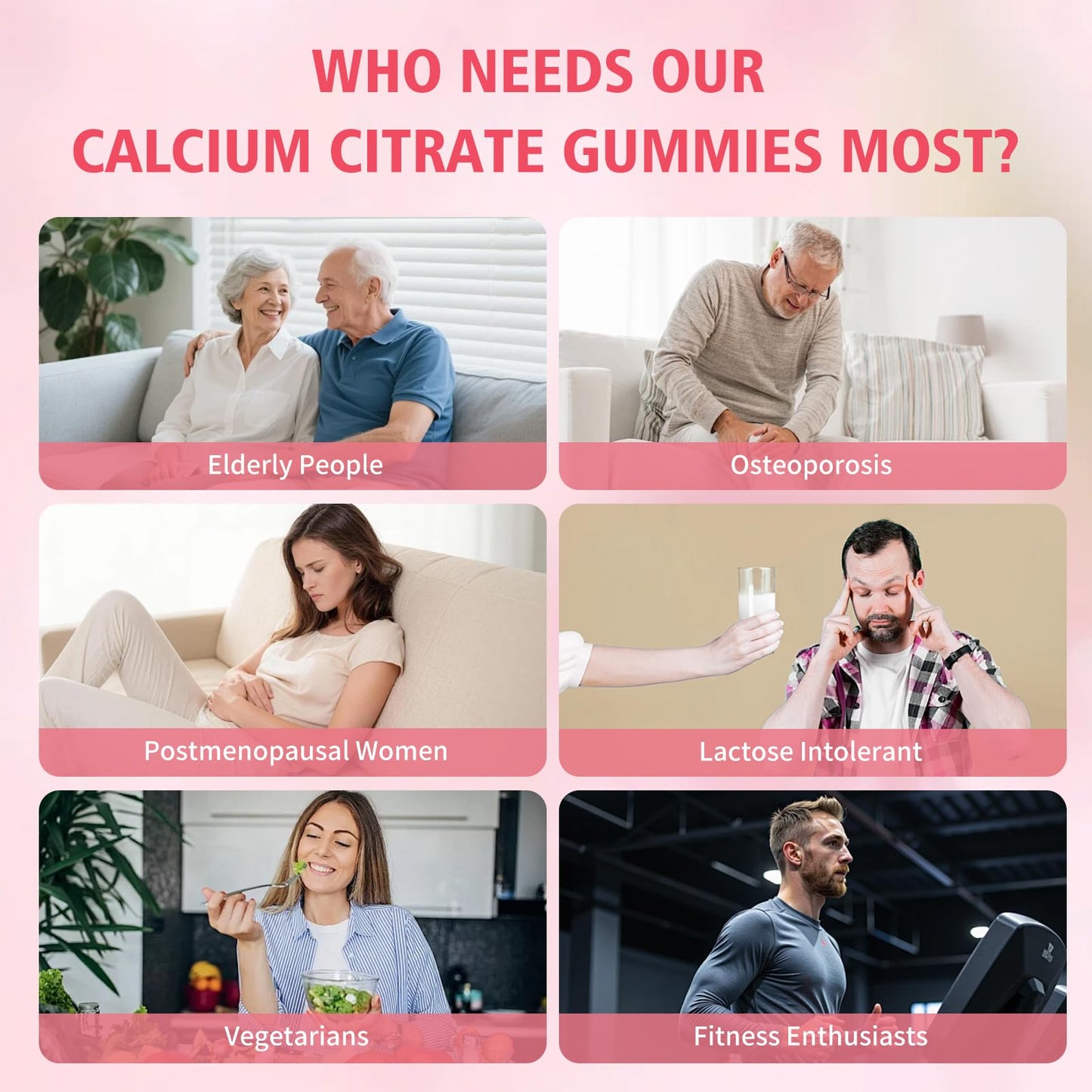 YOMLDA Calcium Citrate 1200 mg with Vitamin D3 & K2 Gummies, 120 Count