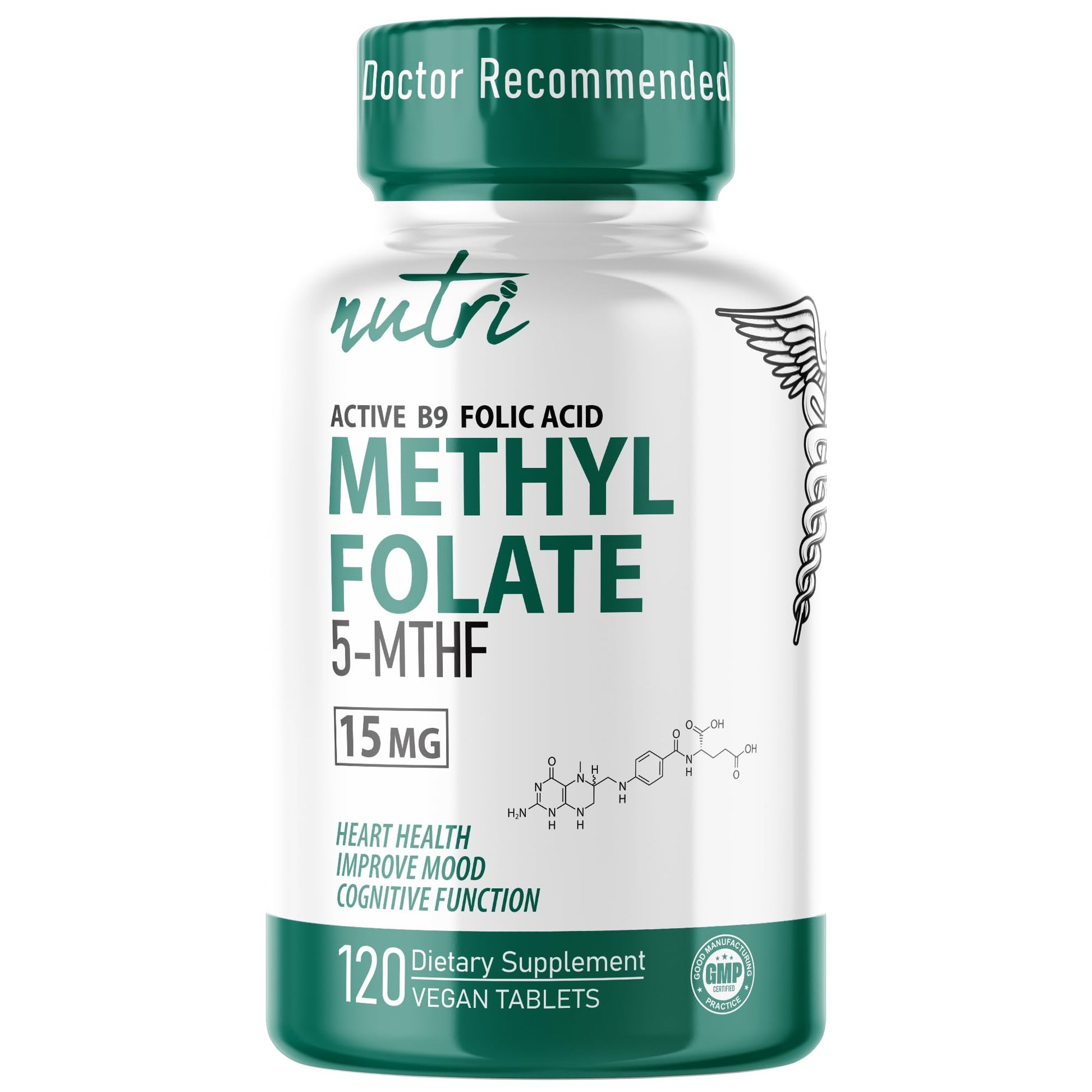 Nature's Fusions Nutri 5-MTHF L-Methylfolate 15MG Tablet, 120 Count