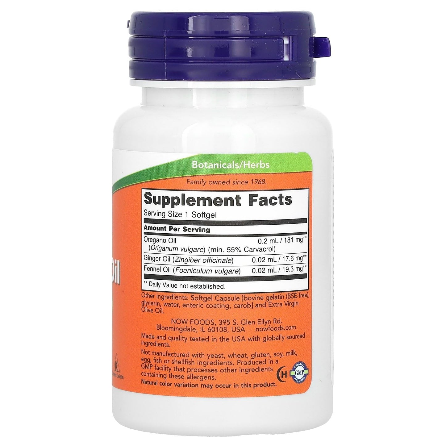 NOW Foods Oregano Oil Capsules 90 Count