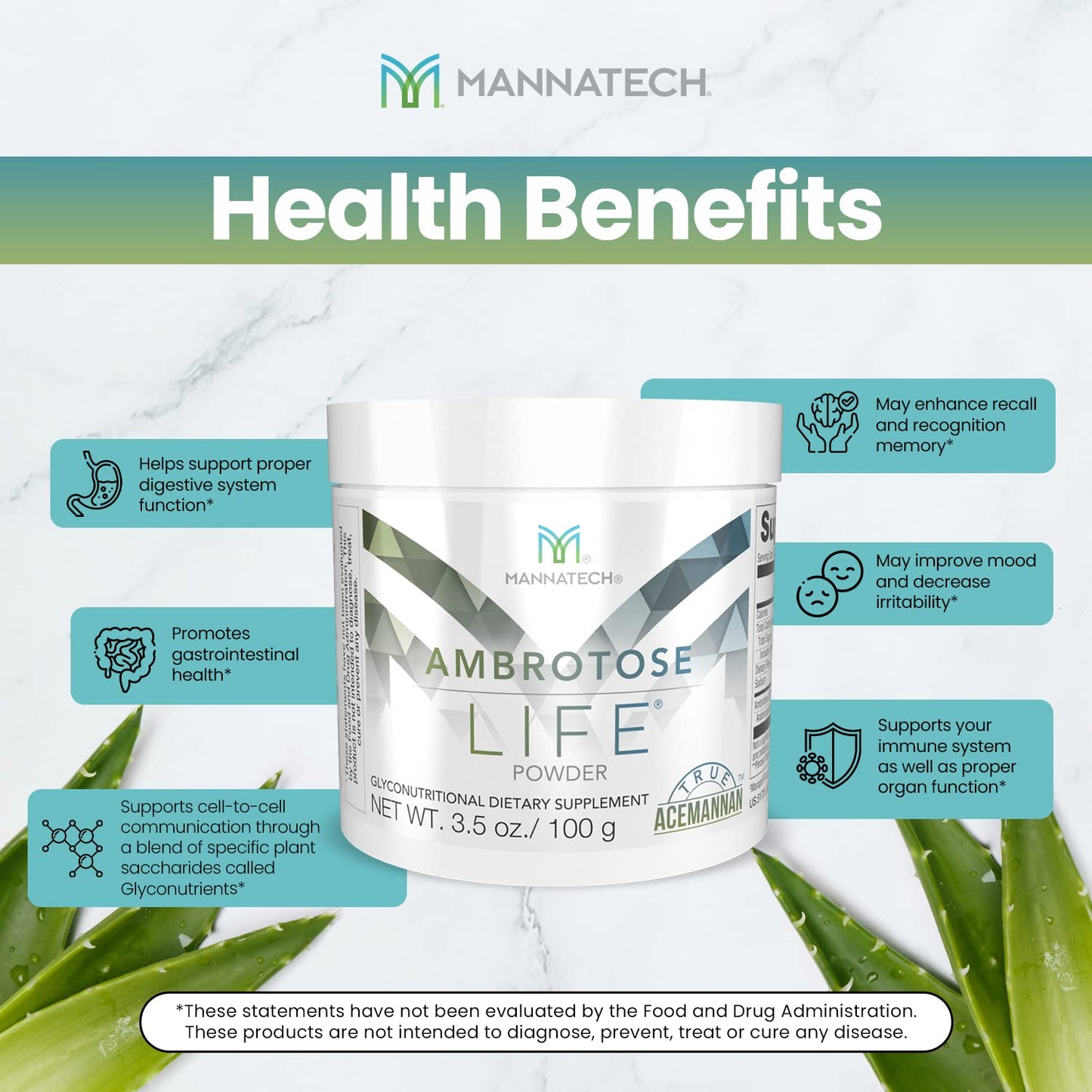 Mannatech Ambrotose Life Powder 3.5 Ounce