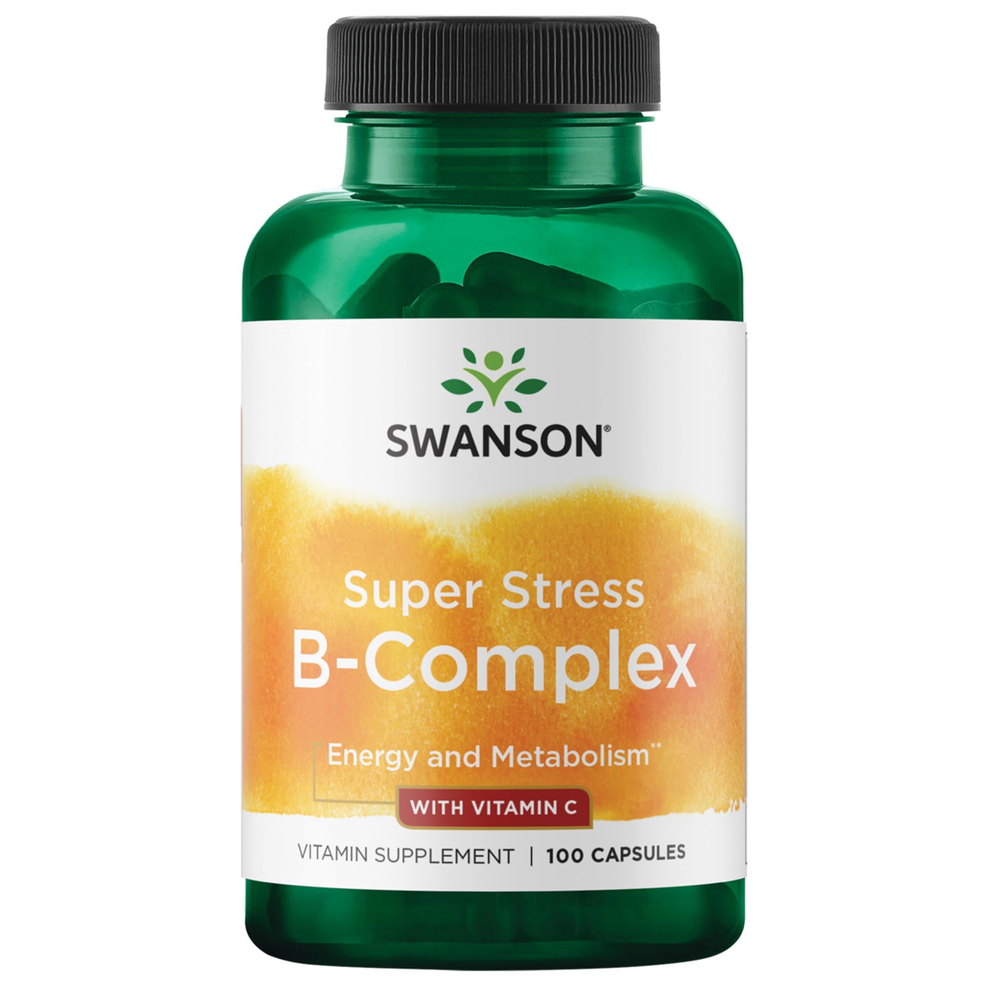 Swanson Super Stress B-Complex with Vitamin C Capsule 100 Count