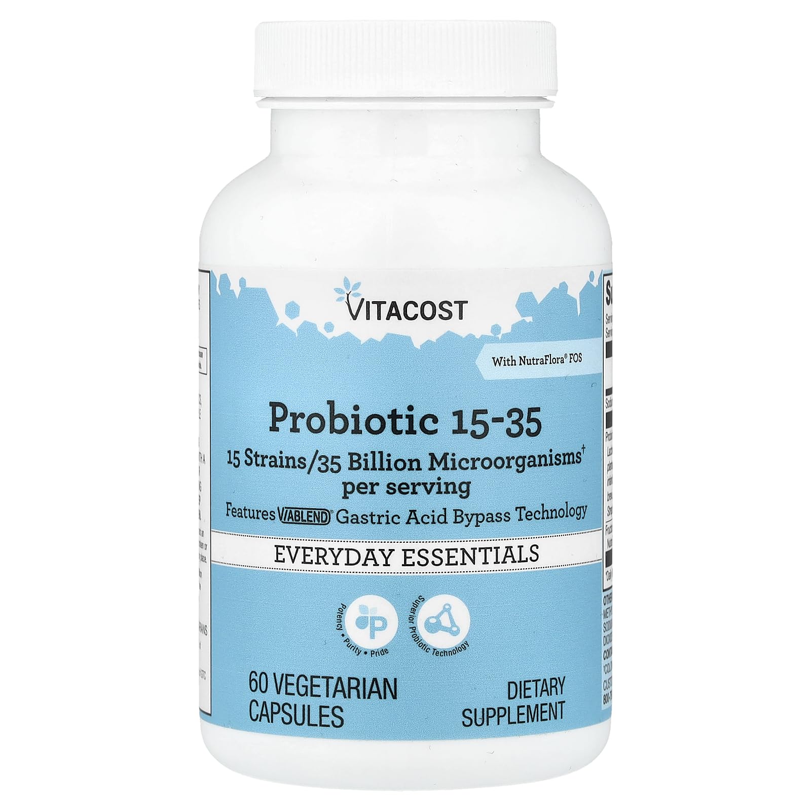 Vitacost Probiotic 15-35 with NutraFlora® FOS, 60 Capsules