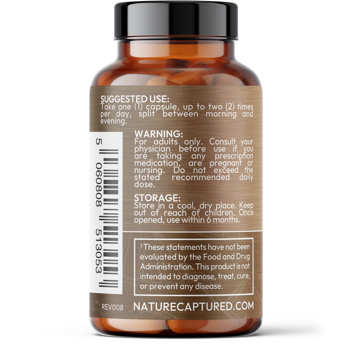 Nature Captured Tiger Milk Mushroom Extract LiGNO TM02 Capsule 60 Count