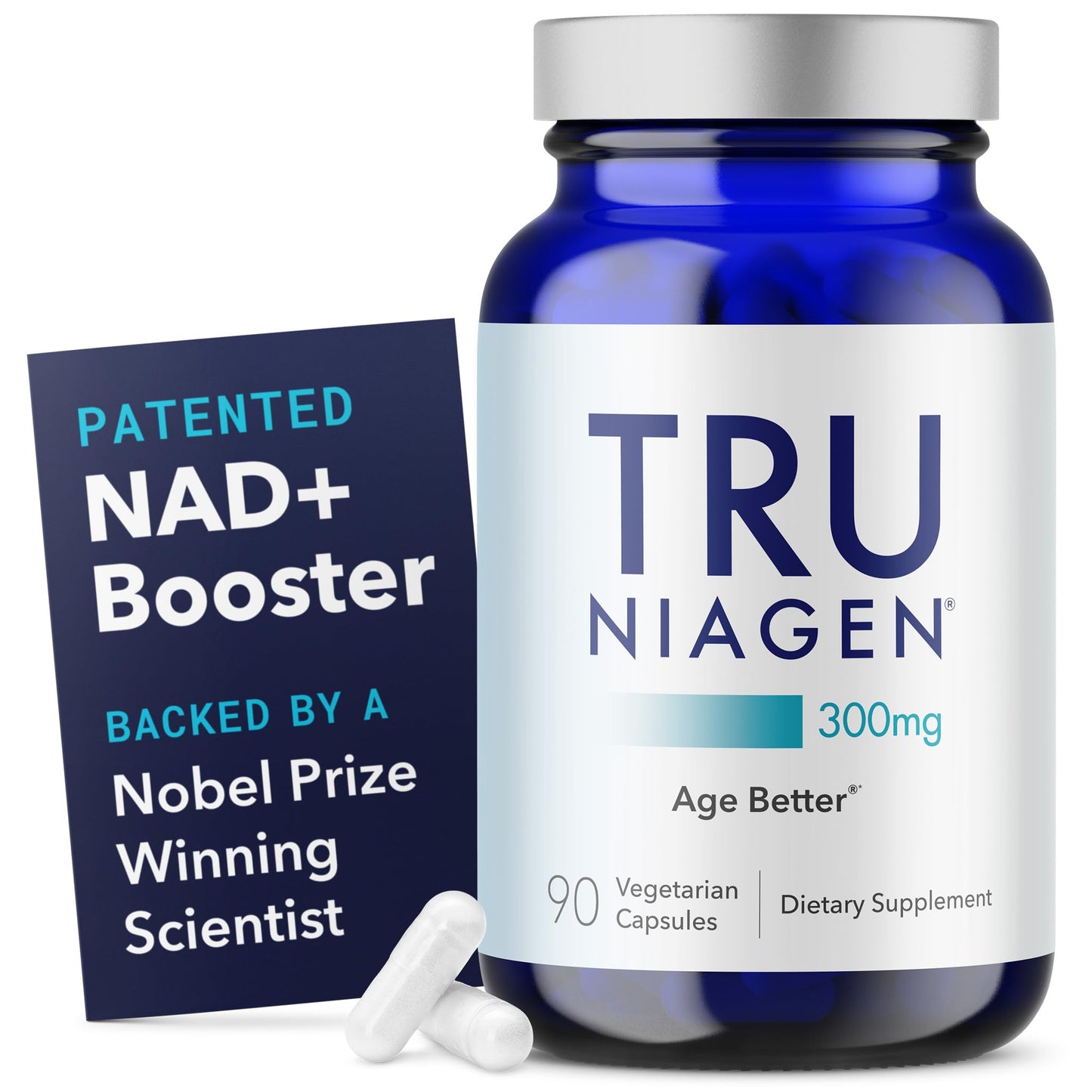 TRU NIAGEN NAD+ Supplement, Nicotinamide Riboside 300mg Capsule, 90 Capsules