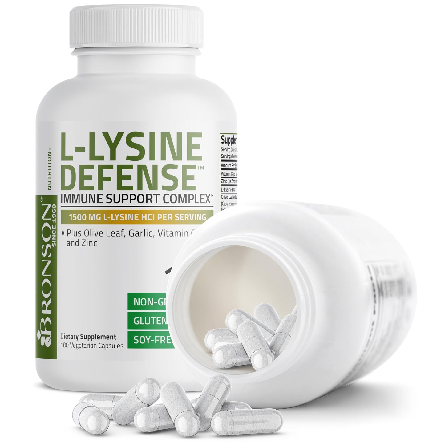 Bronson L-Lysine Defense Immune Support Complex Capsules 180