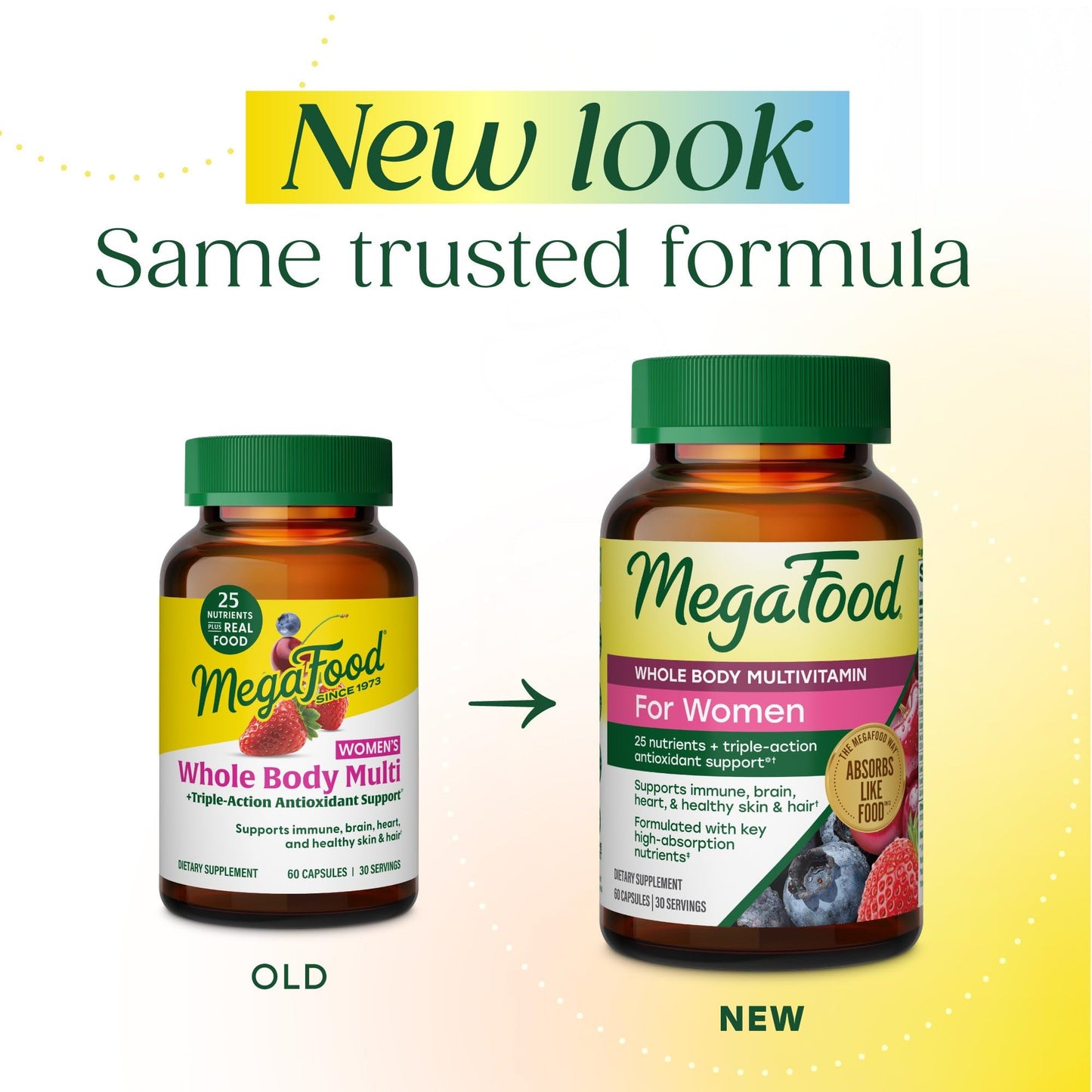 MegaFood Whole Body Multivitamin for Women with 25 Nutrients Capsule 60 Count