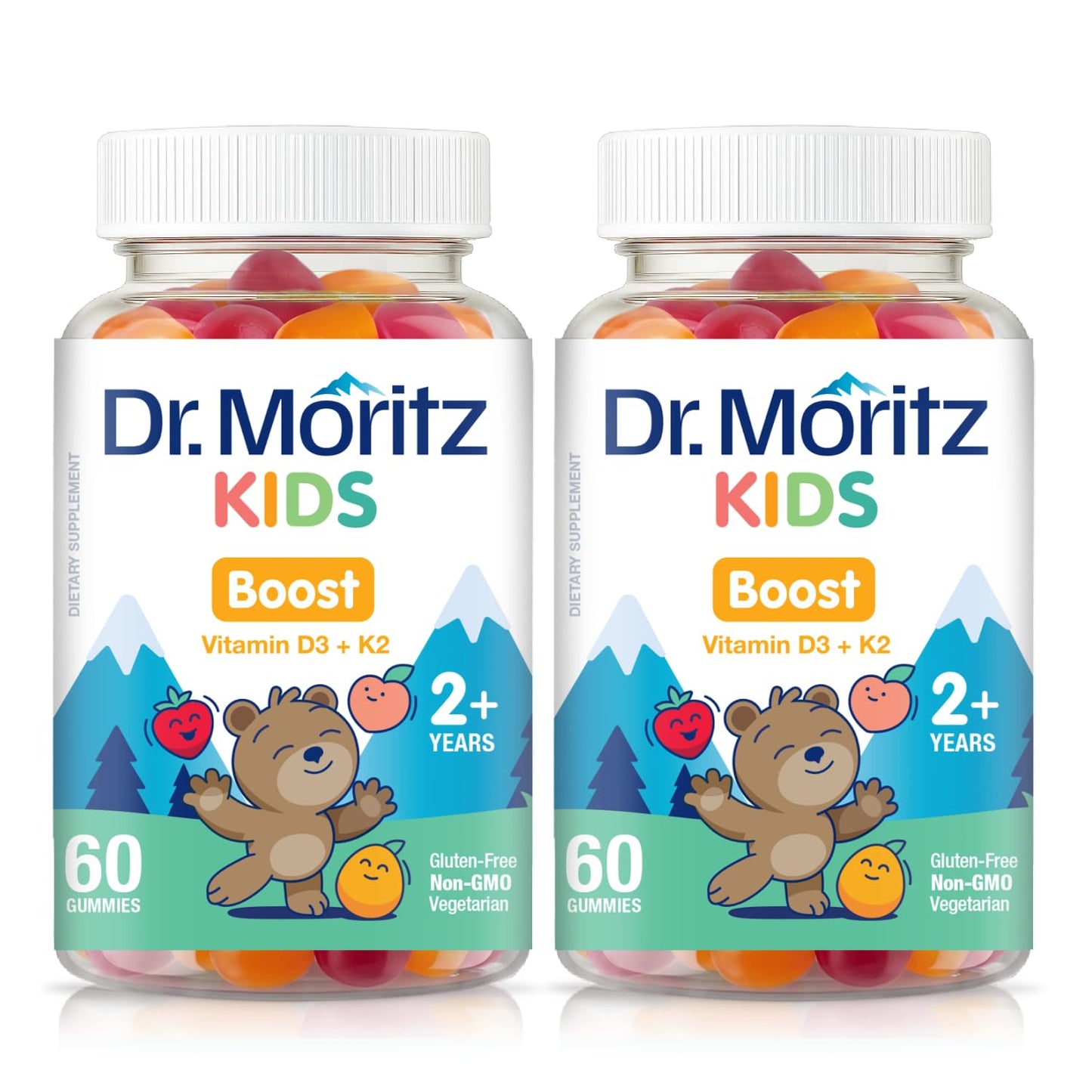 DR. MORITZ Vitamin D Gummies 2000 IU for Kids and Adults, Immune Support, Vegetarian & Gelatin-Free, 120 Gummies