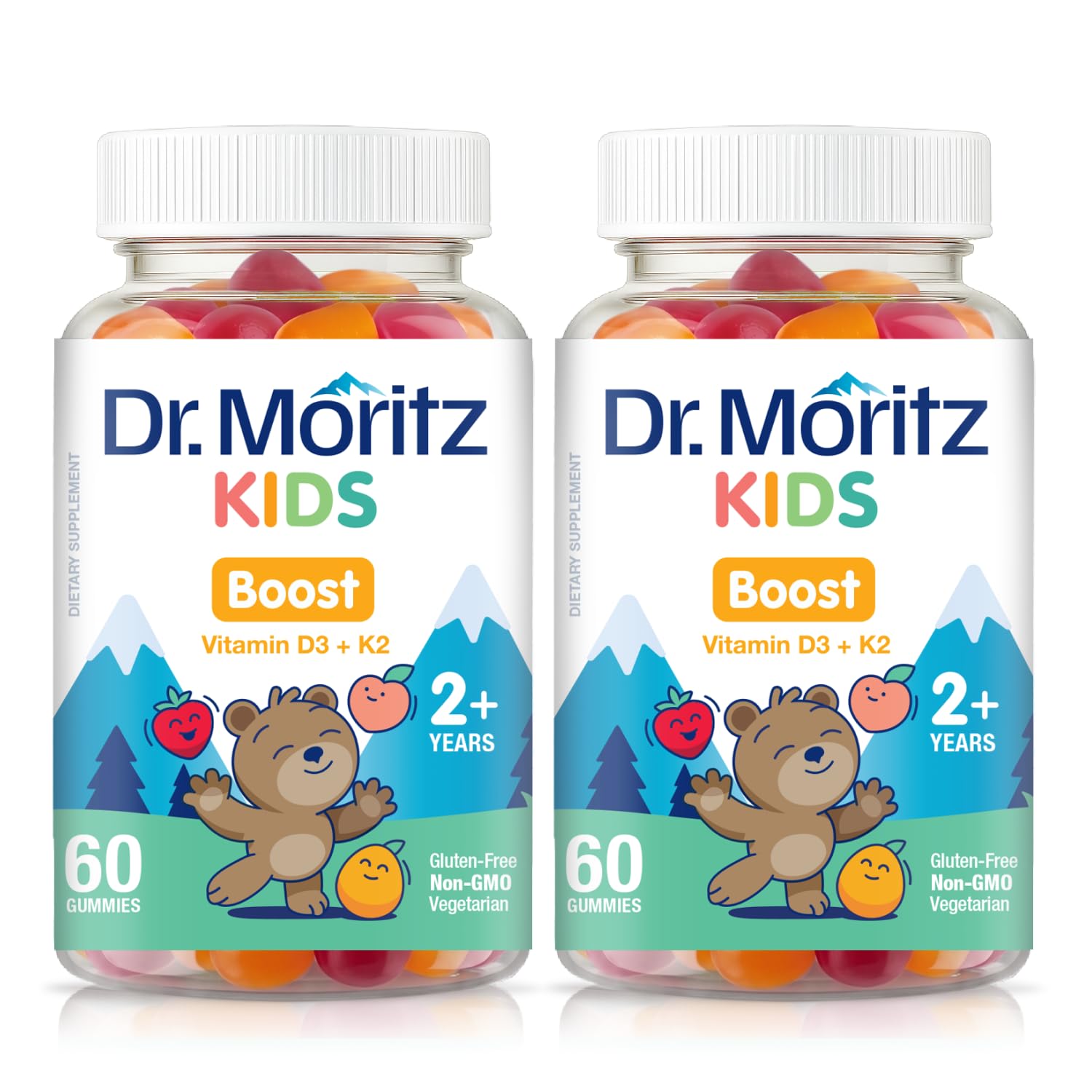DR. MORITZ Vitamin D Gummies 2000 IU for Kids and Adults, Immune Support, Vegetarian & Gelatin-Free, 120 Gummies