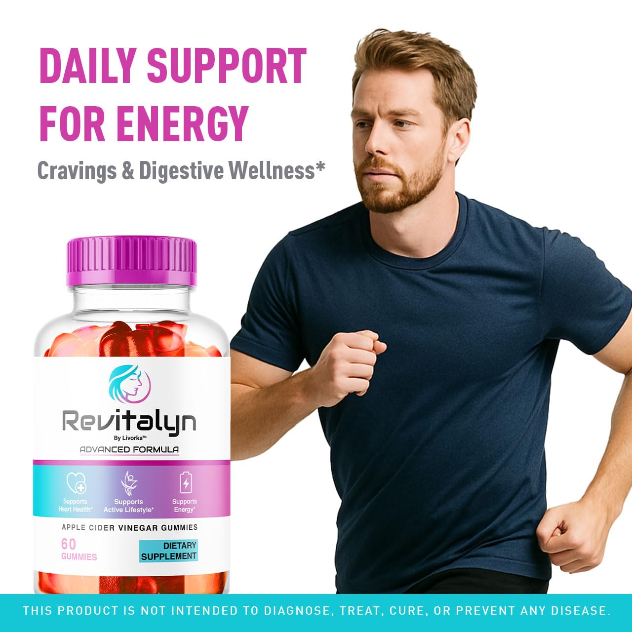 LIVORKA Revitalyn Apple Cider Vinegar Daily Formula Gummy 120 Gummies