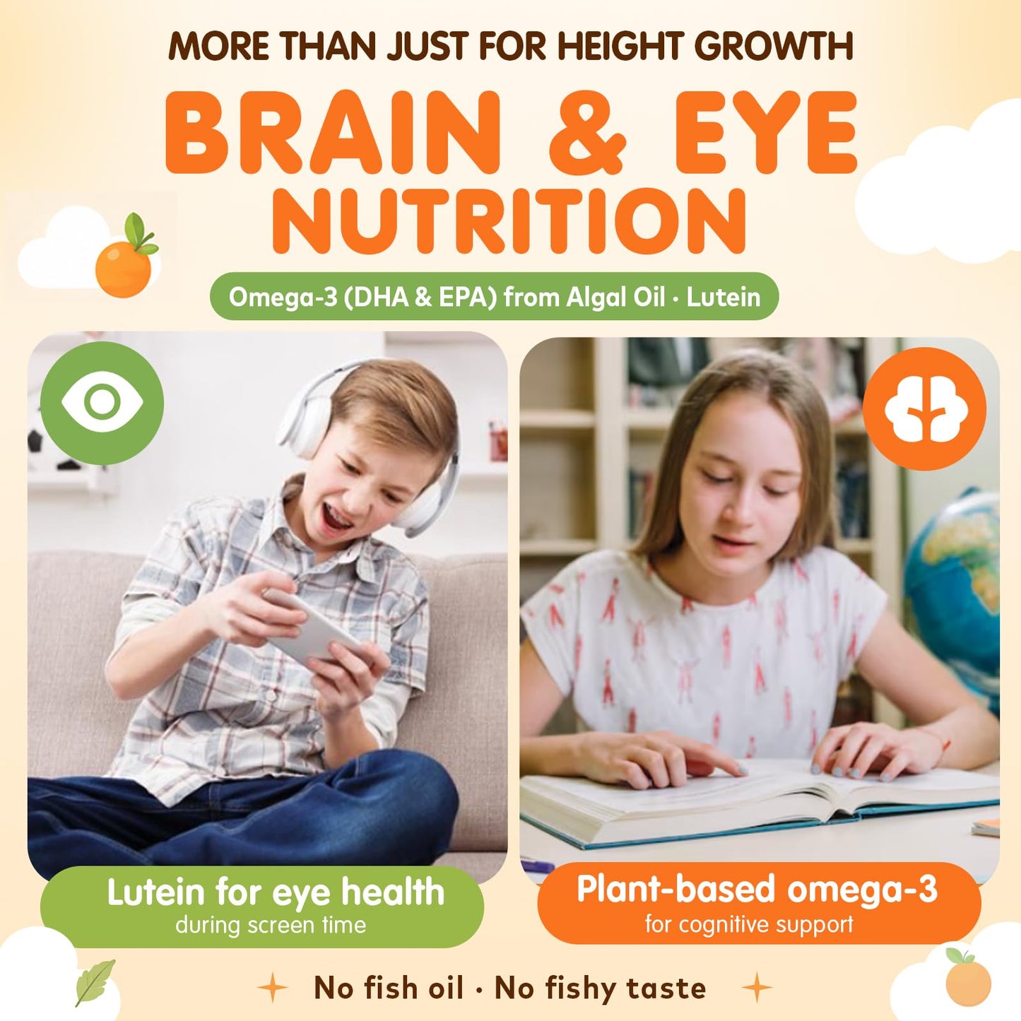 ABYSSUS Kids Height Growth Gummies, 60 Count