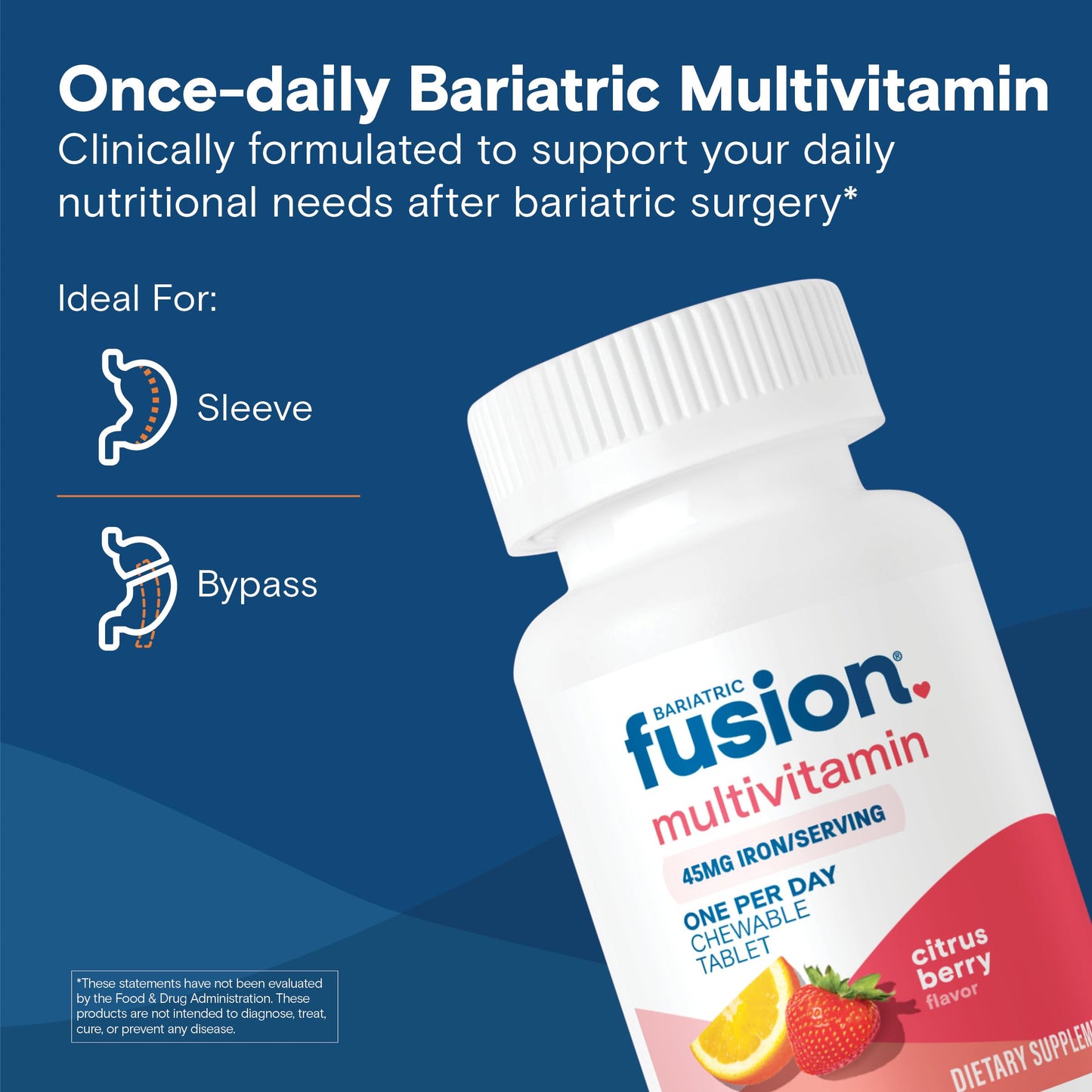 Bariatric Fusion One Per Day Bariatric Multivitamin with Iron Chewable, 30 Count