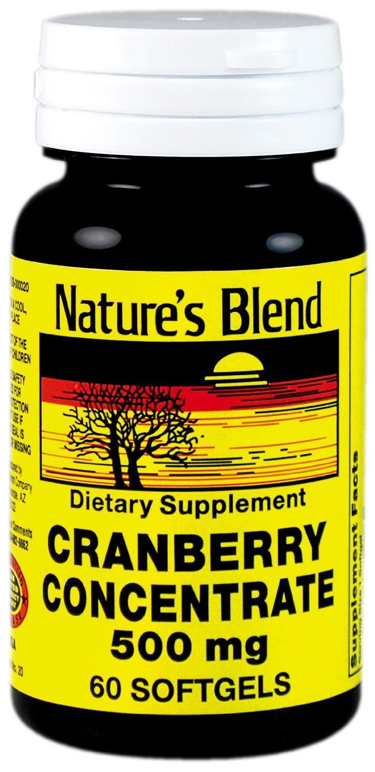 Nature's Blend Cranberry Concentrate 500 mg Softgels 180 Count