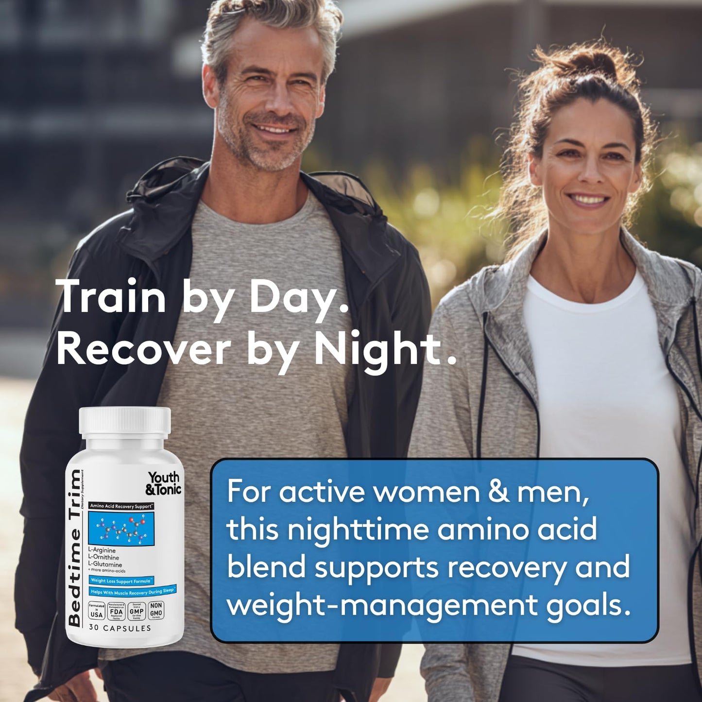 Youth & Tonic Bedtime Trim Weight Loss Pills, Nighttime Metabolism Support Capsule, 30 Count