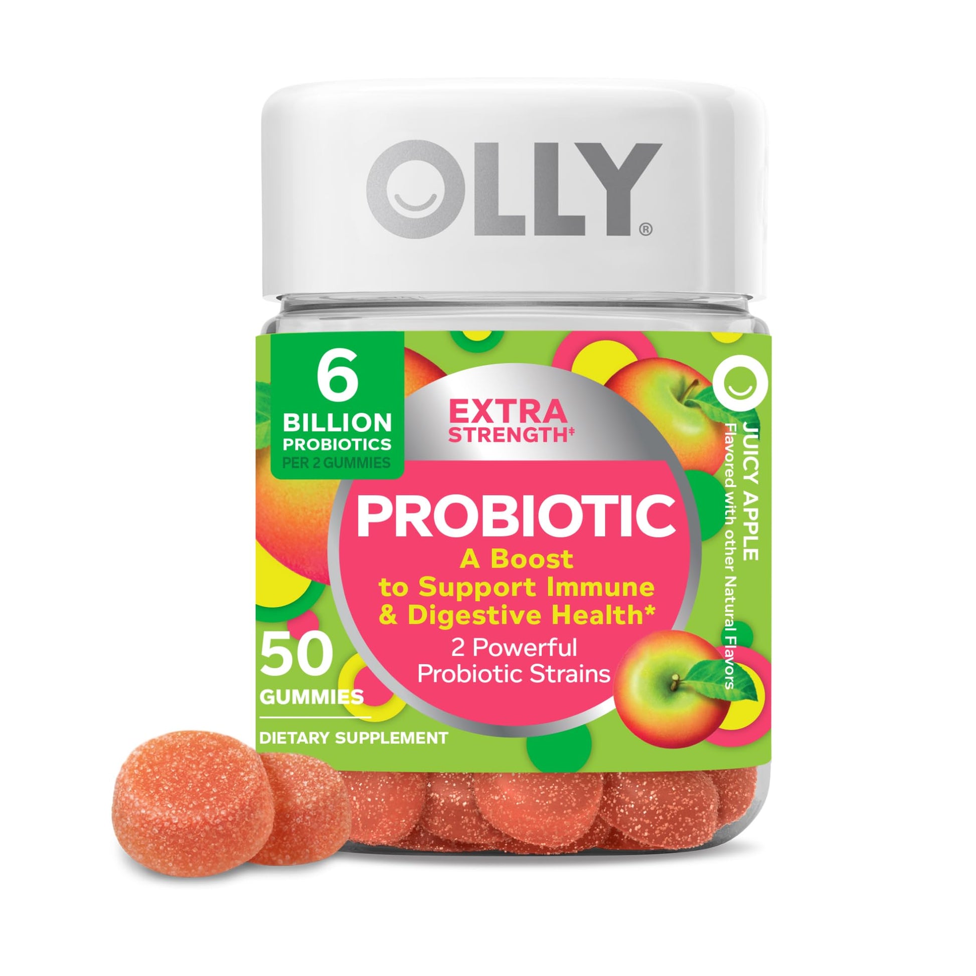 OLLY Extra Strength Probiotic Chewable Gummy 50 Count