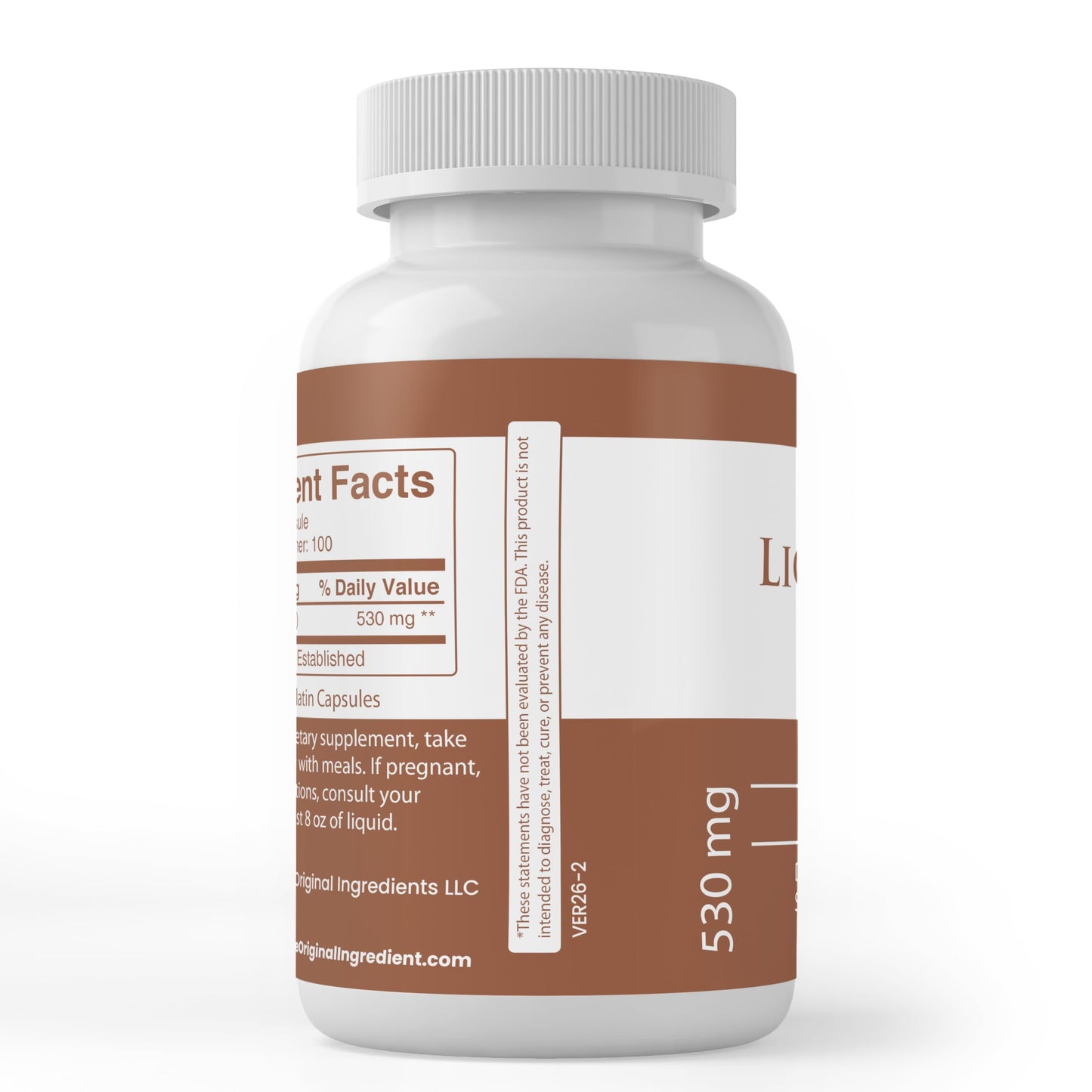 Pure Original Ingredients Licorice Root Extract Capsules, 100 Count
